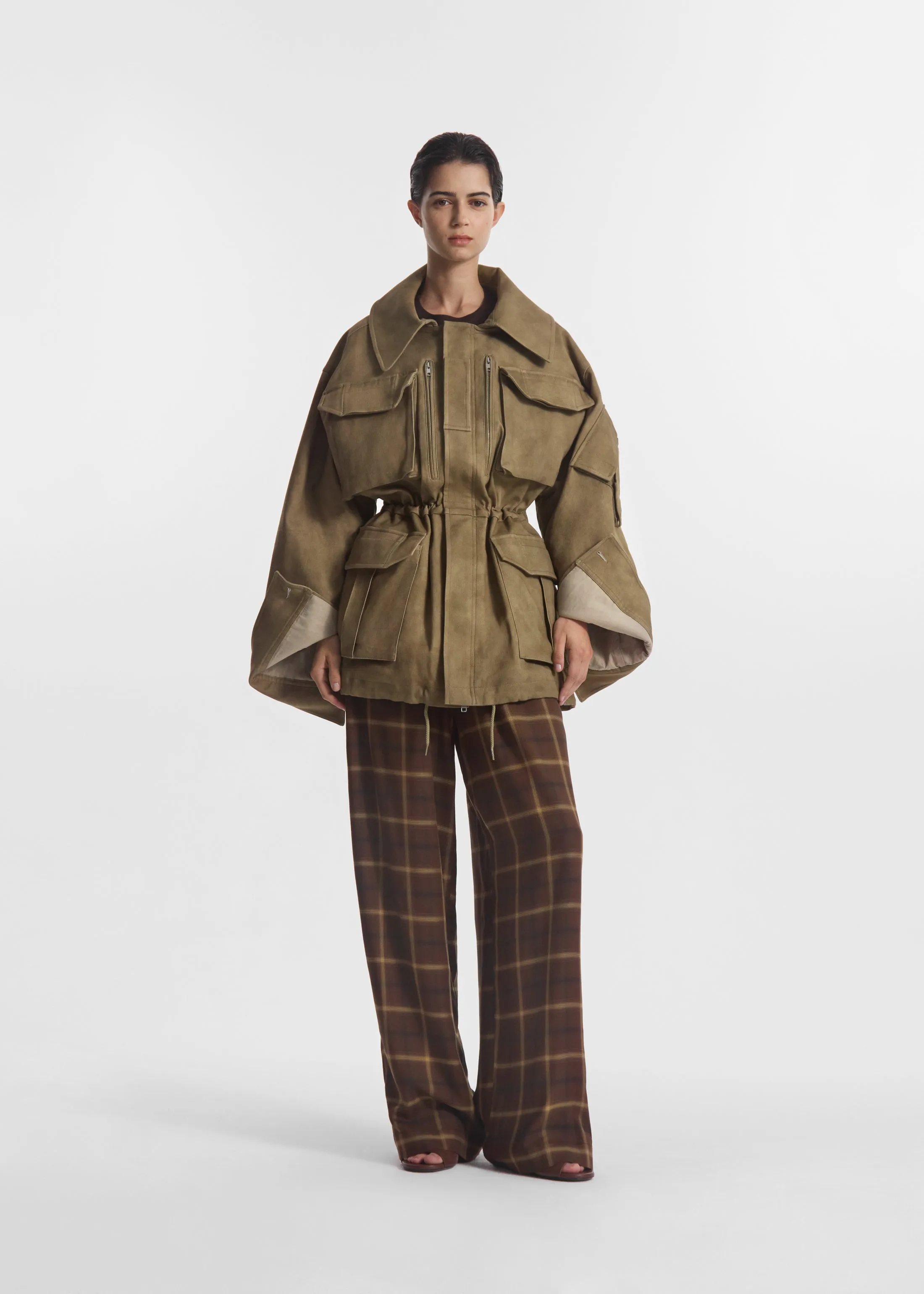 Military Jacket in Cold Dye Cotton - Khaki sold by CO product image thumbnail 4