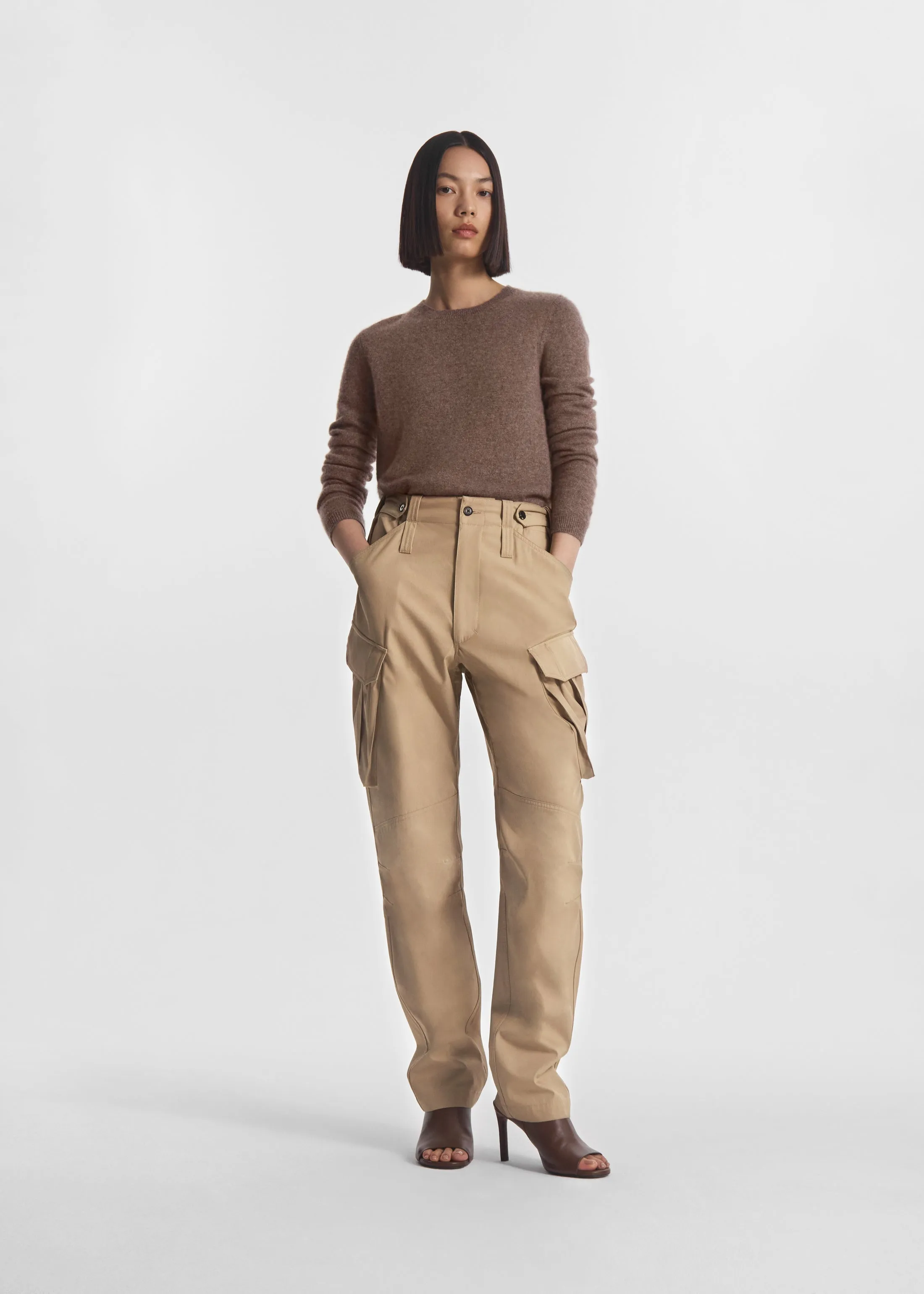 Military Cargo Pant in Cotton Twill- Camel sold by CO