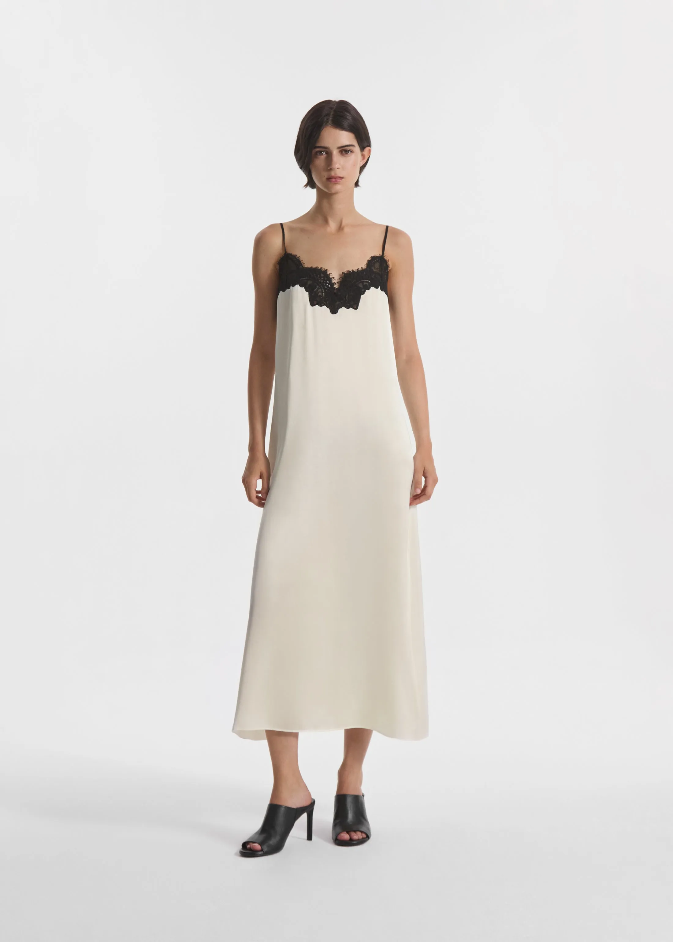 Lace Slip Dress in Silk - Ivory sold by CO product image thumbnail 2