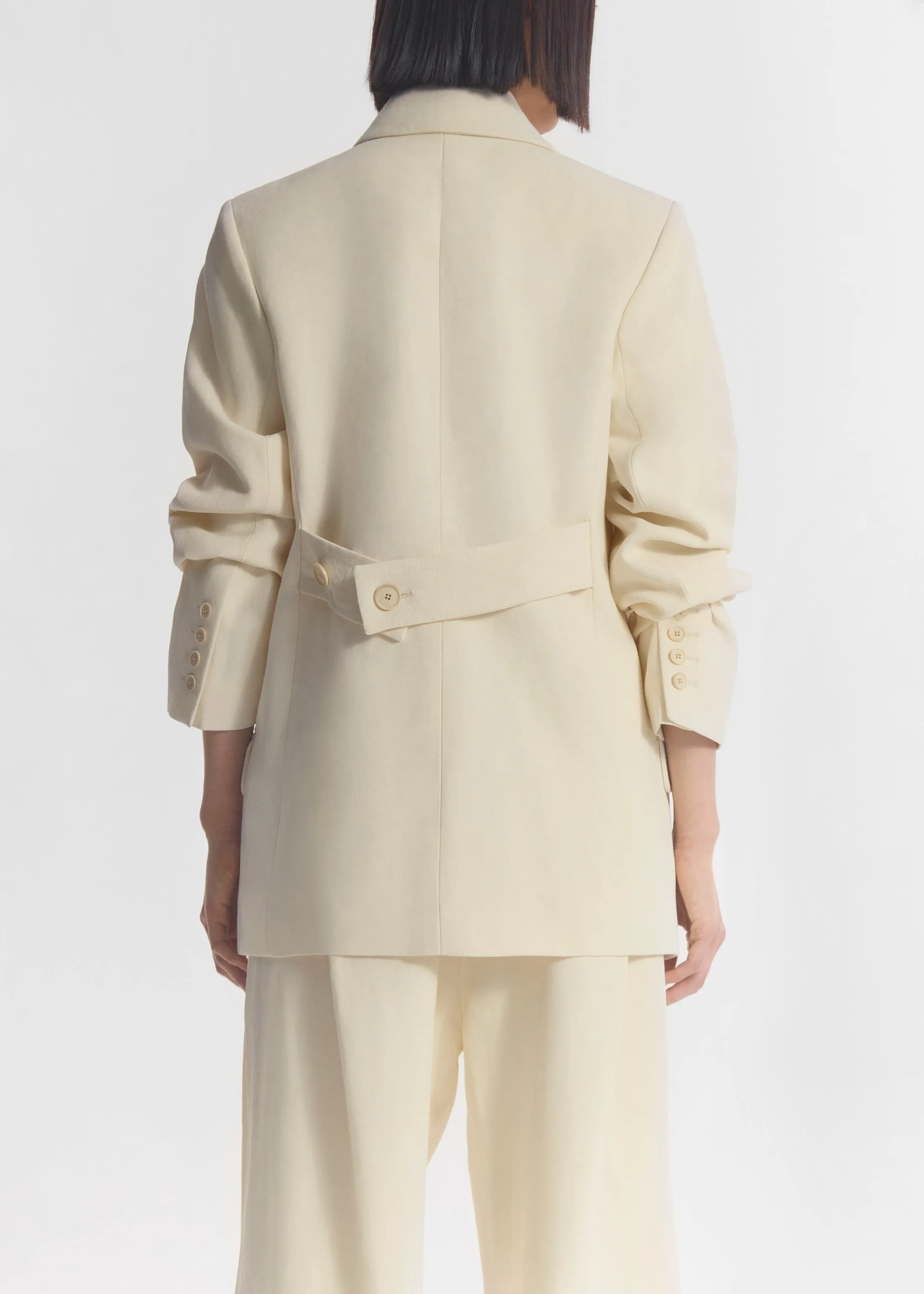 Double Breasted Blazer in Linen - Pearl sold by CO product image thumbnail 4