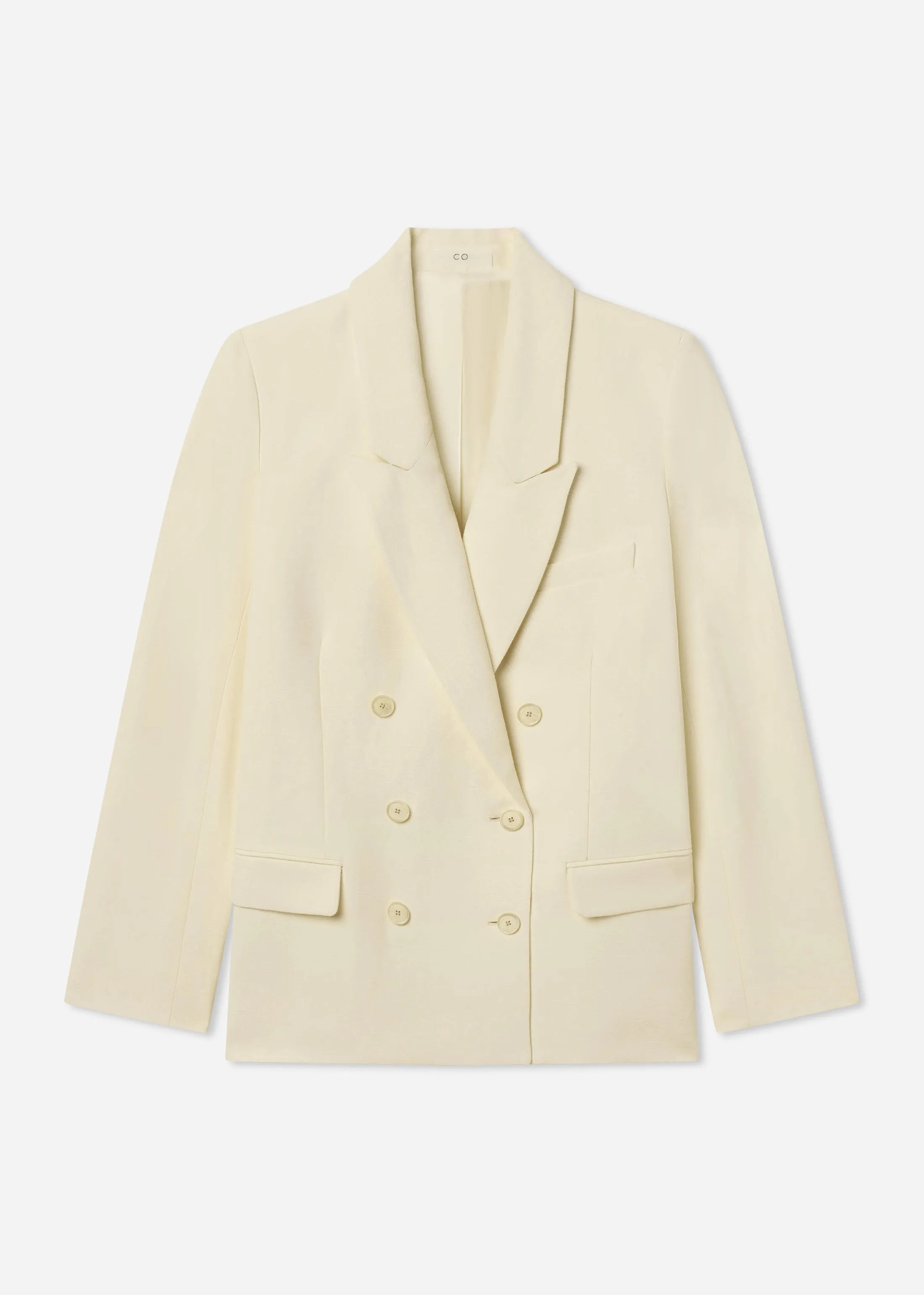 Double Breasted Blazer in Linen - Pearl sold by CO product image thumbnail 5