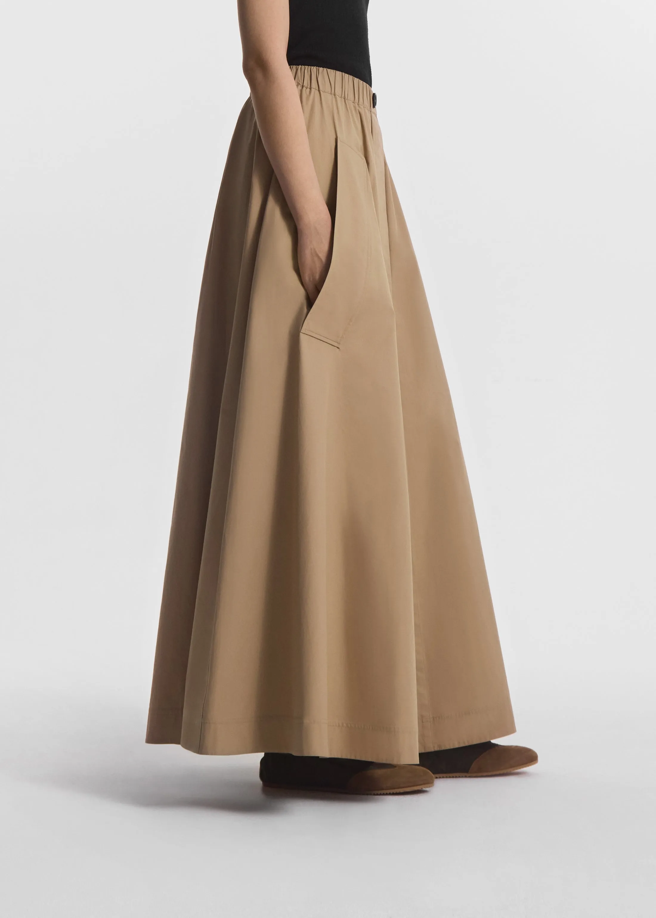 Parachute Skirt in Cotton Poplin - Camel sold by CO product image thumbnail 3
