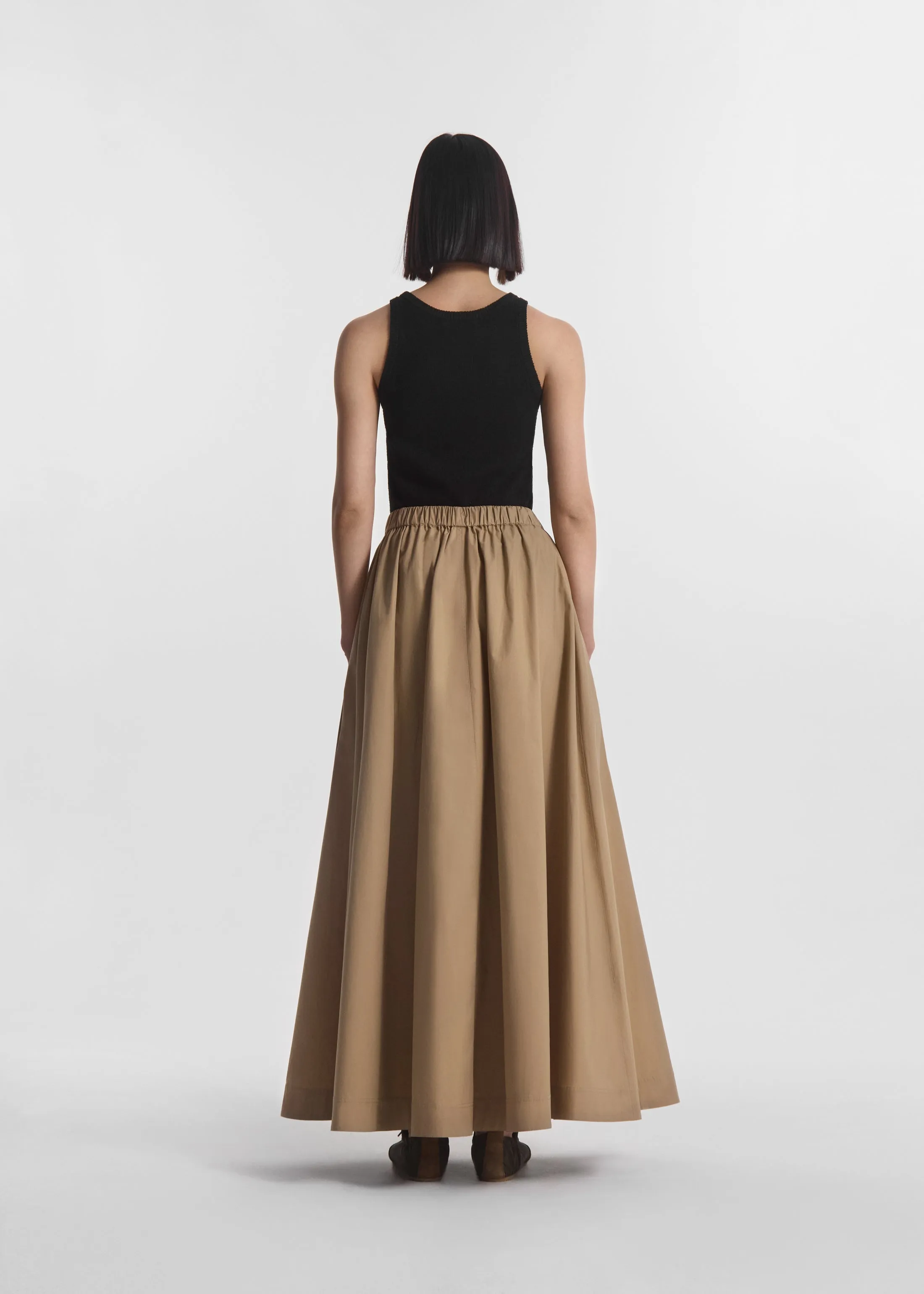 Parachute Skirt in Cotton Poplin - Camel sold by CO product image thumbnail 2
