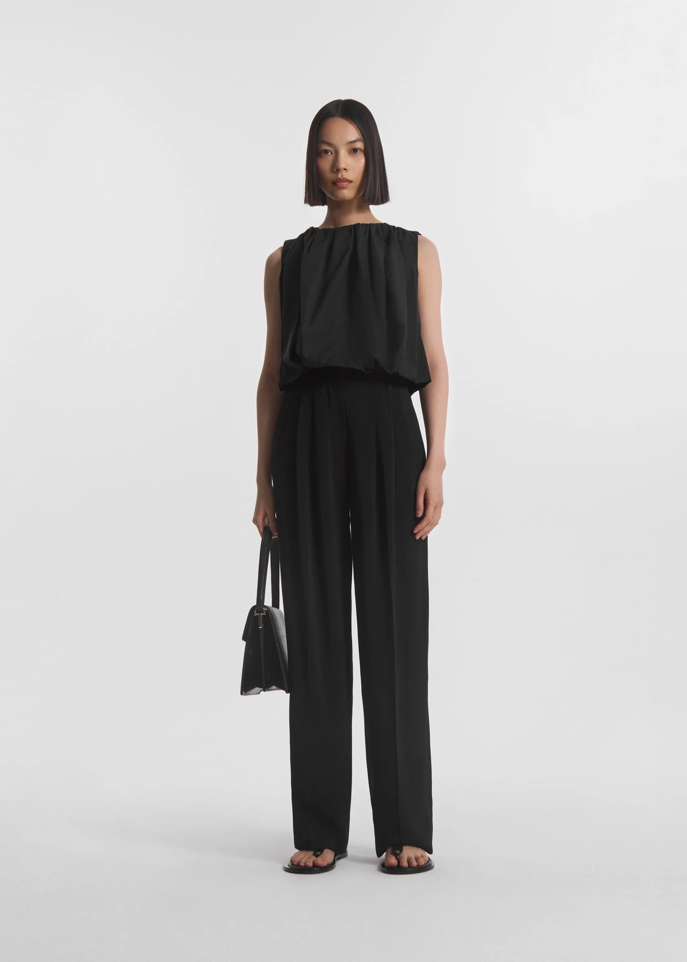 Bubble Top in Cotton Poplin - Black sold by CO product image thumbnail 4