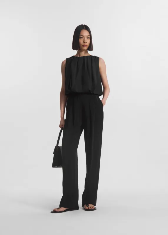 Bubble Top in Cotton Poplin - Black made by CO
