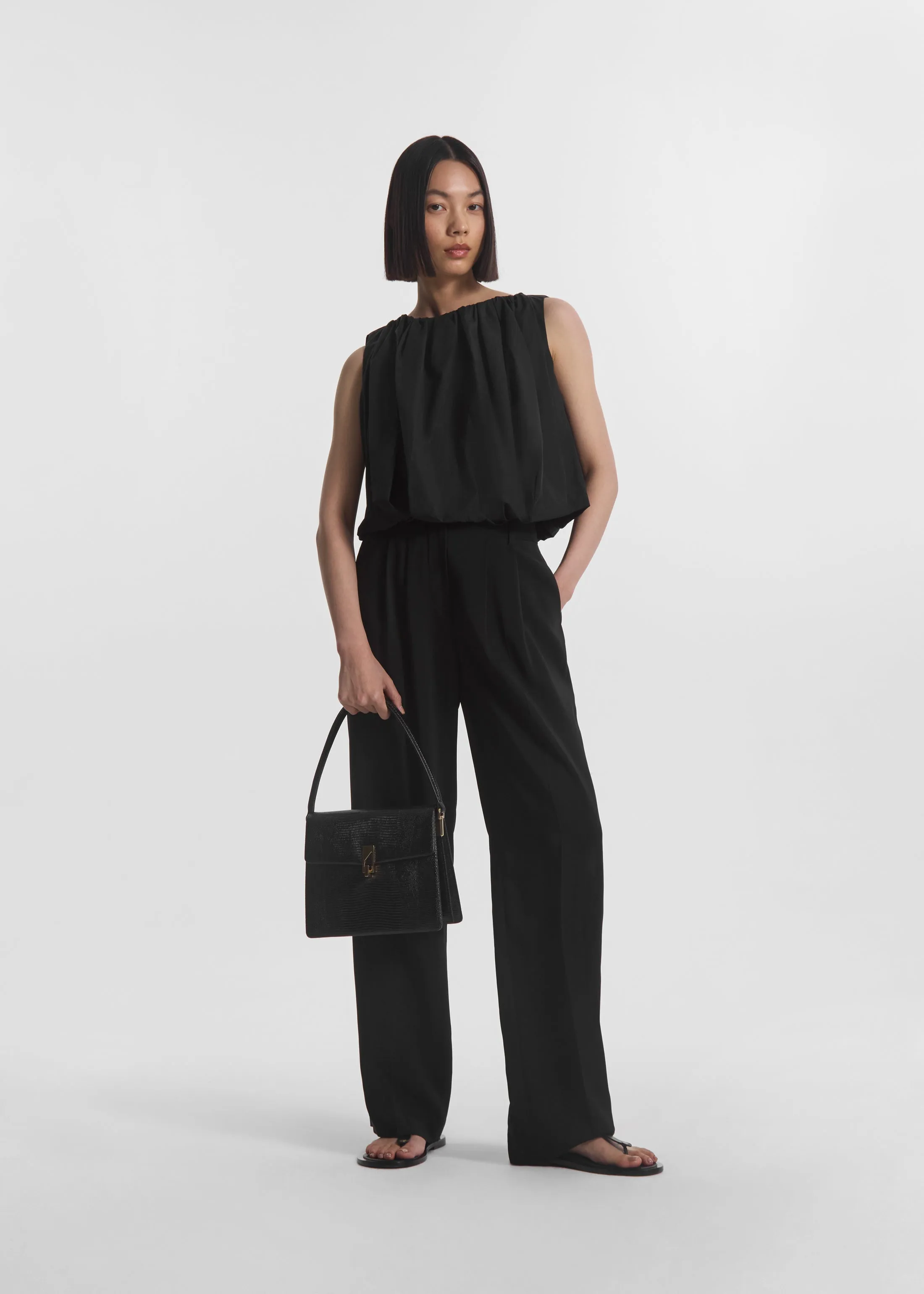 Bubble Top in Cotton Poplin - Black sold by CO product image thumbnail 2