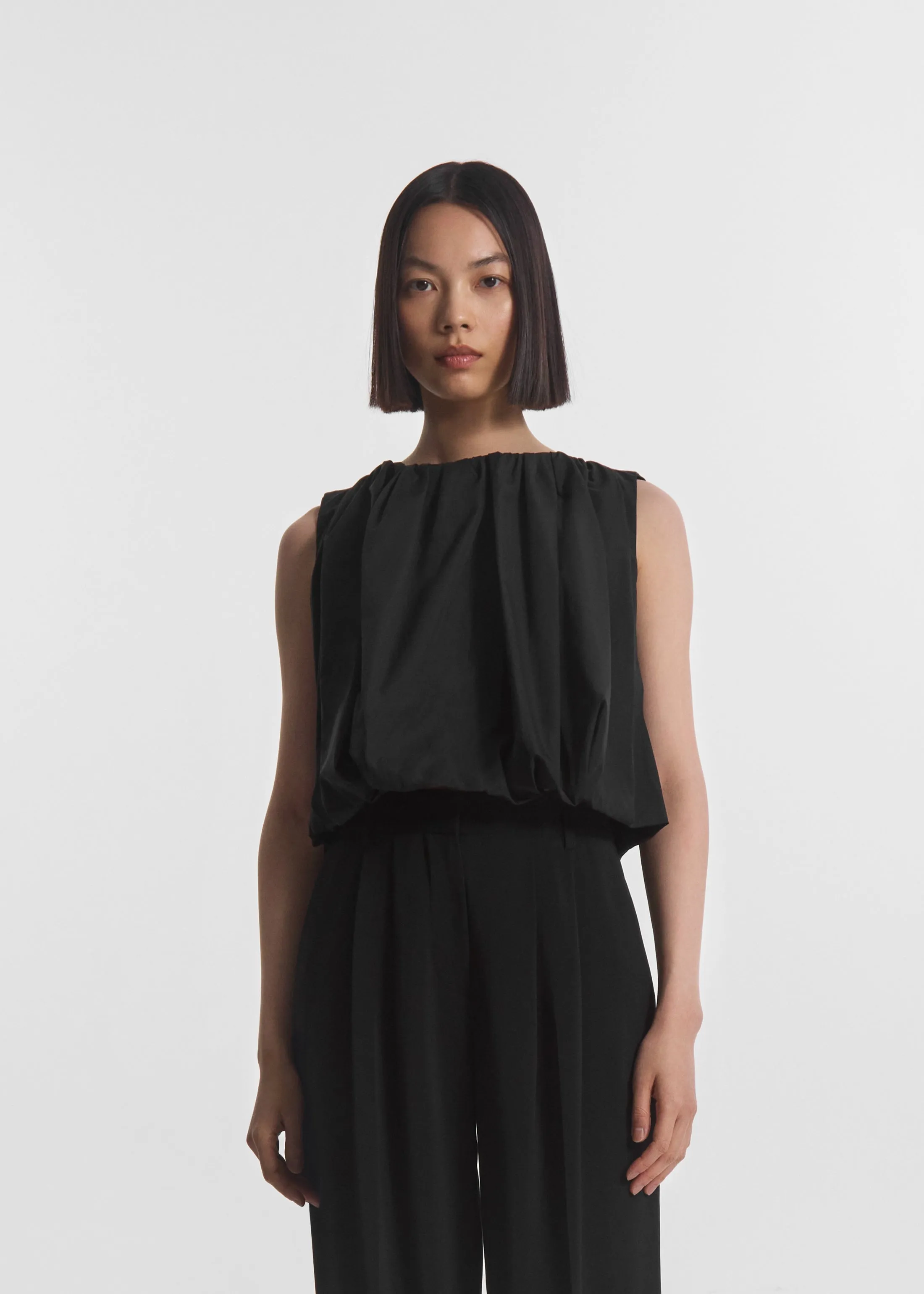 Bubble Top in Cotton Poplin - Black sold by CO product image thumbnail 3
