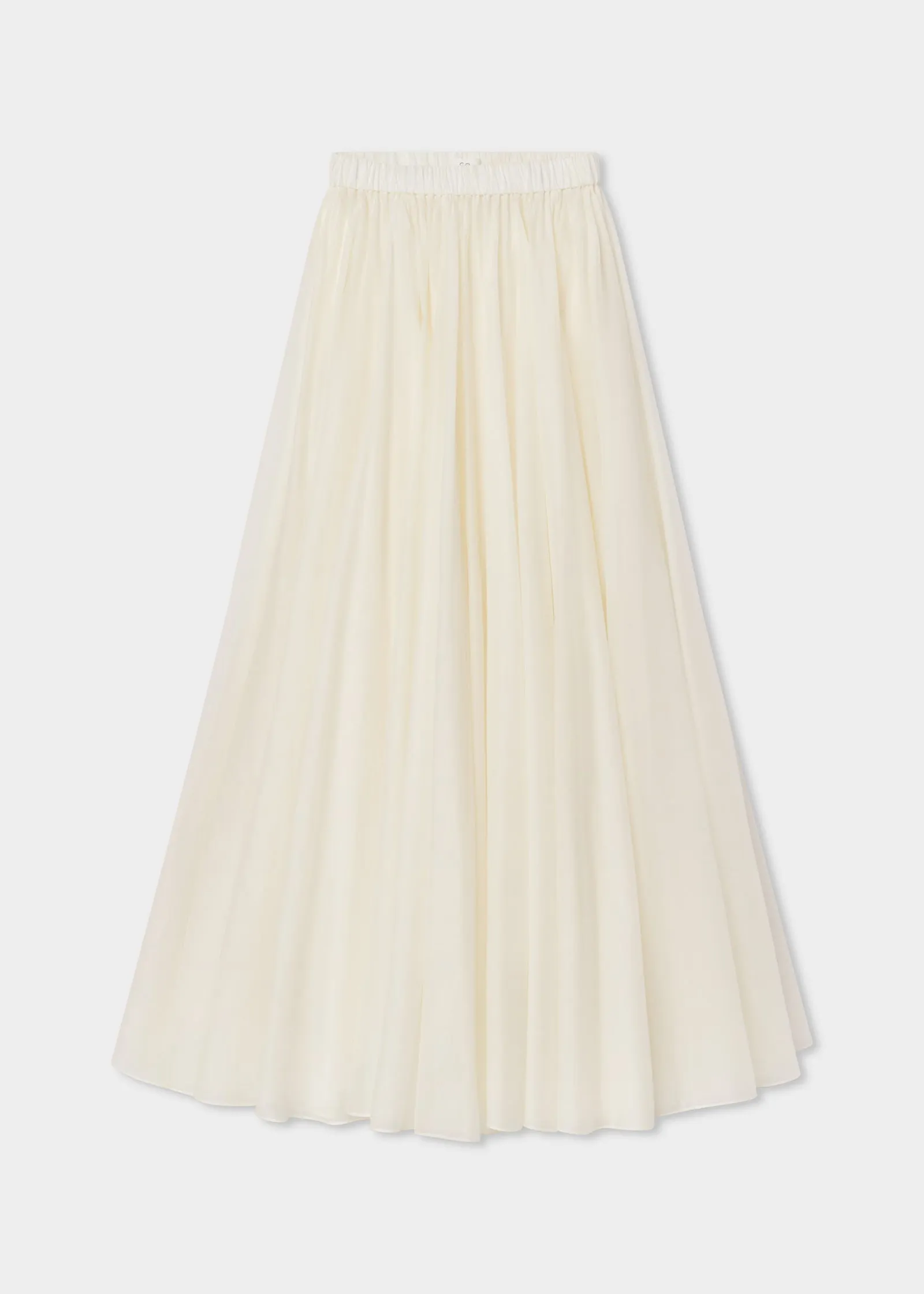 Crinoline Double Layer Skirt in Cotton Silk Voile - Ivory sold by CO