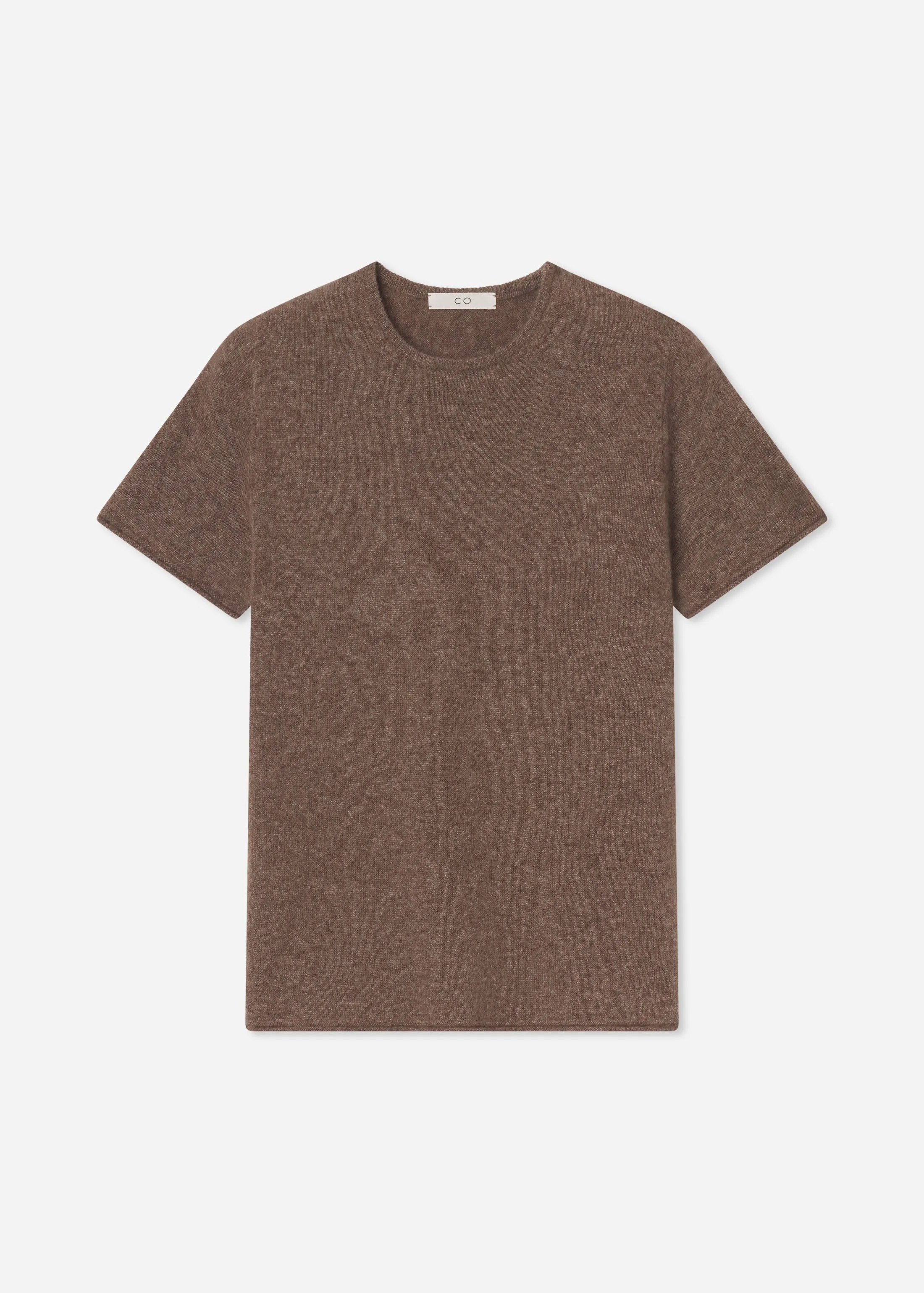 Short Sleeve T-Shirt in Cashmere Silk - Hazelnut sold by CO product image thumbnail 5