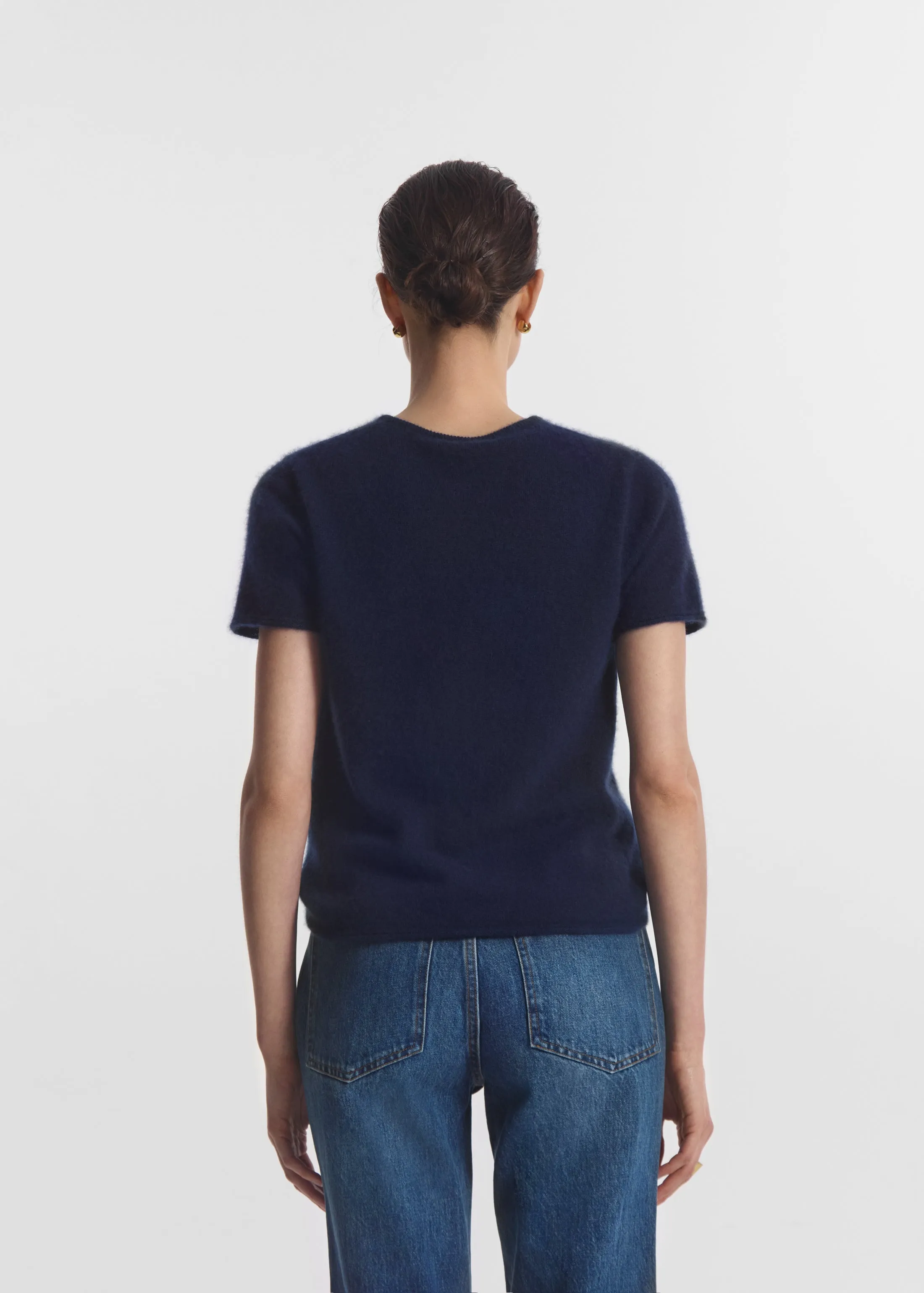 Short Sleeve T-Shirt in Cashmere Silk - Eclipse sold by CO product image thumbnail 4