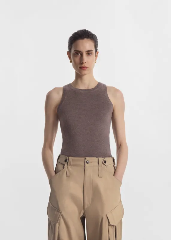 Tank Top in Fine Cashmere - Hazelnut made by CO