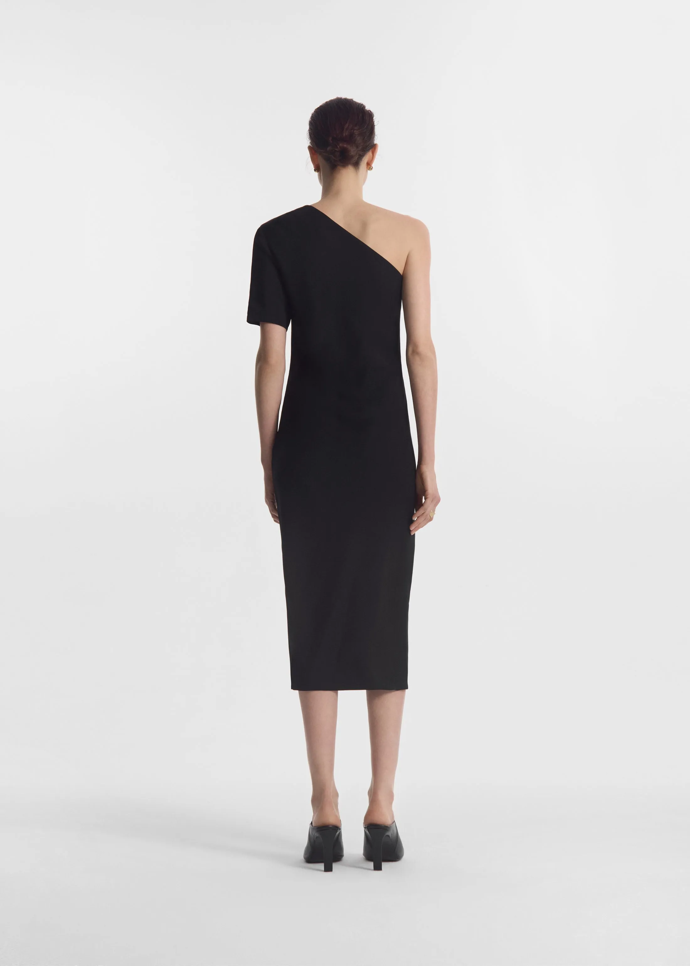 Draped Dress in Viscose Crepe - Black sold by CO product image thumbnail 4
