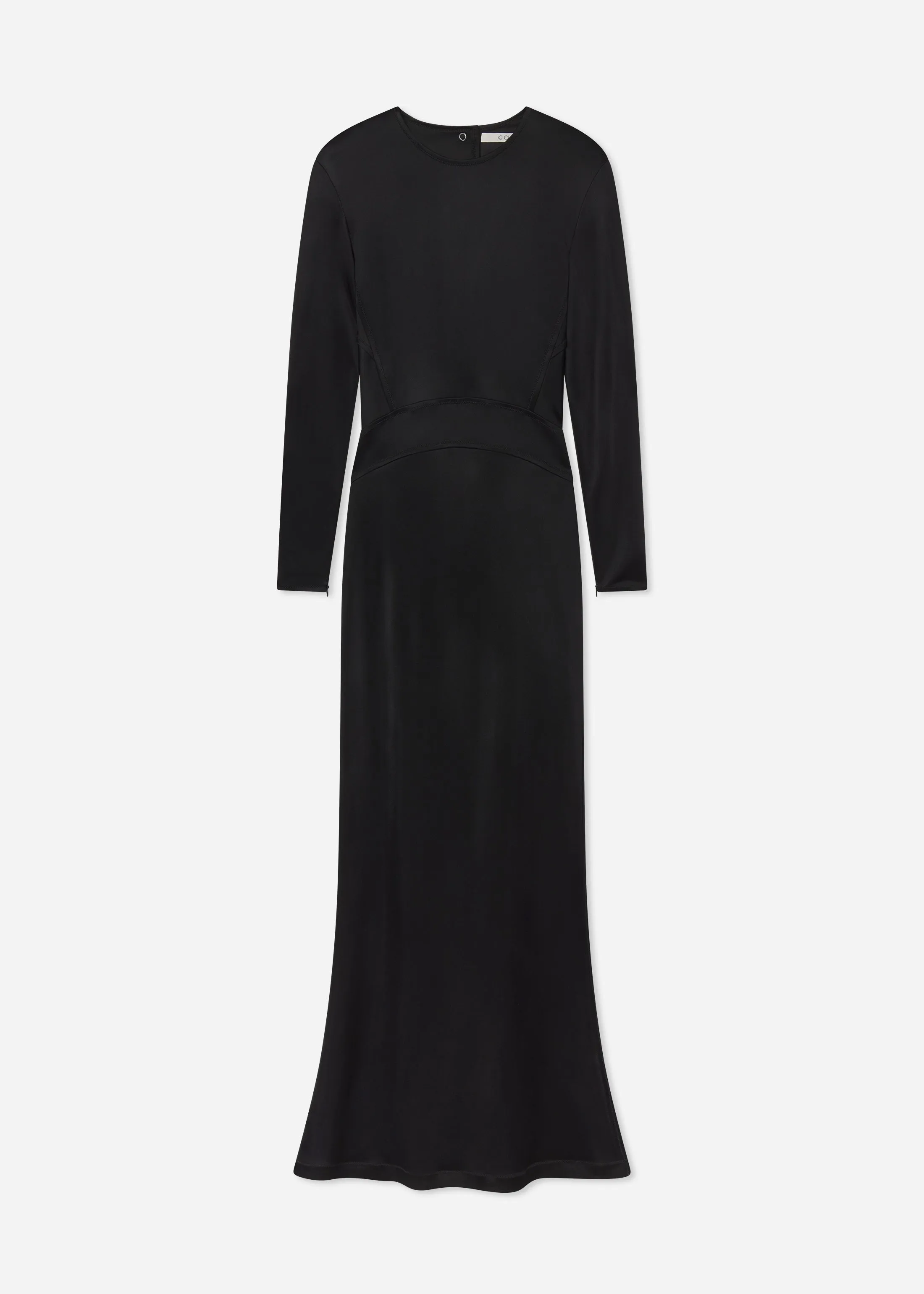 Backless Column Dress in Viscose Shine - Black sold by CO product image thumbnail 5