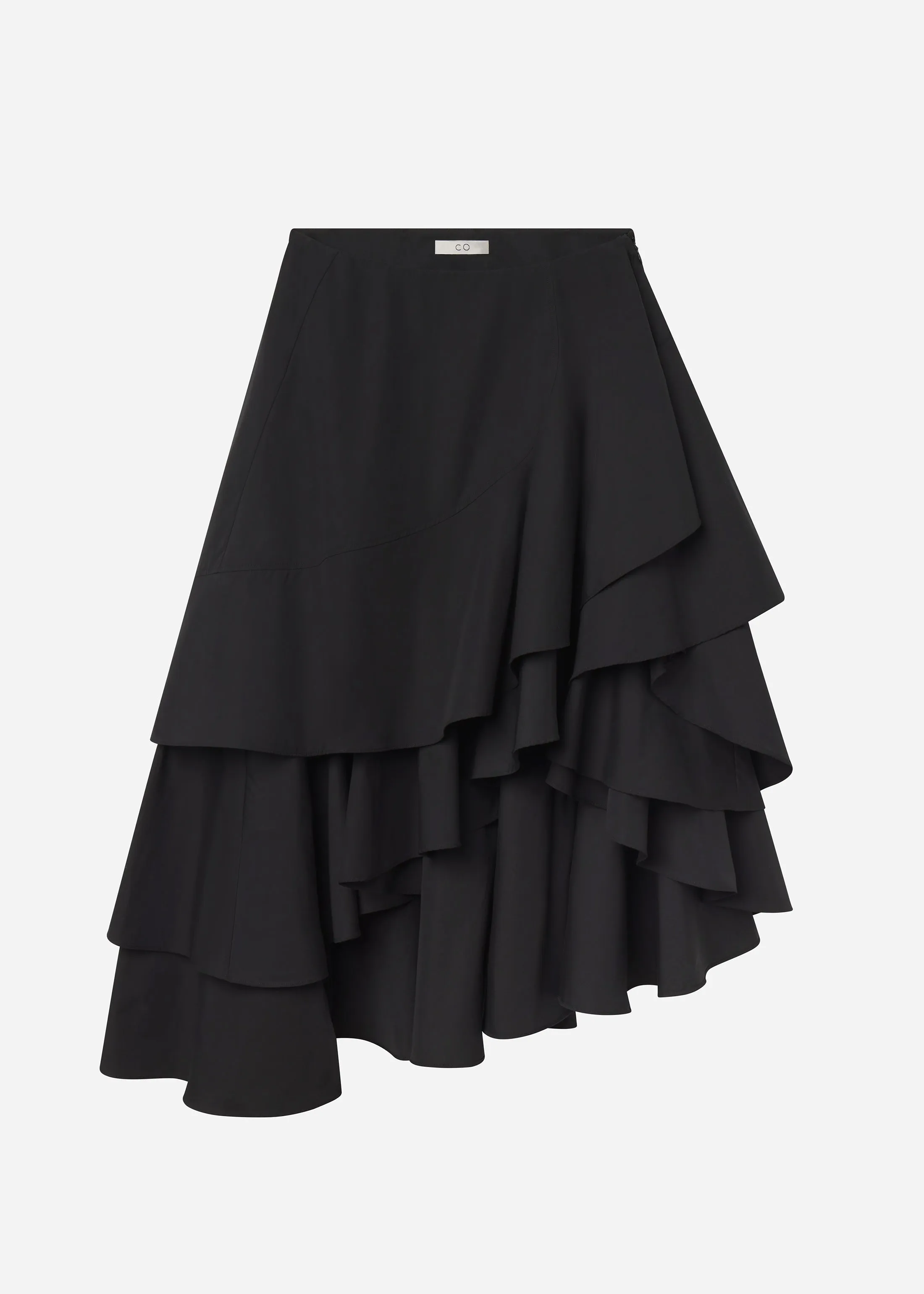 Asymmetric Full Skirt in Cotton Poplin - Black sold by CO product image thumbnail 5
