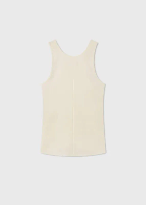 Racer Back Tank in Cotton - Milk made by CO