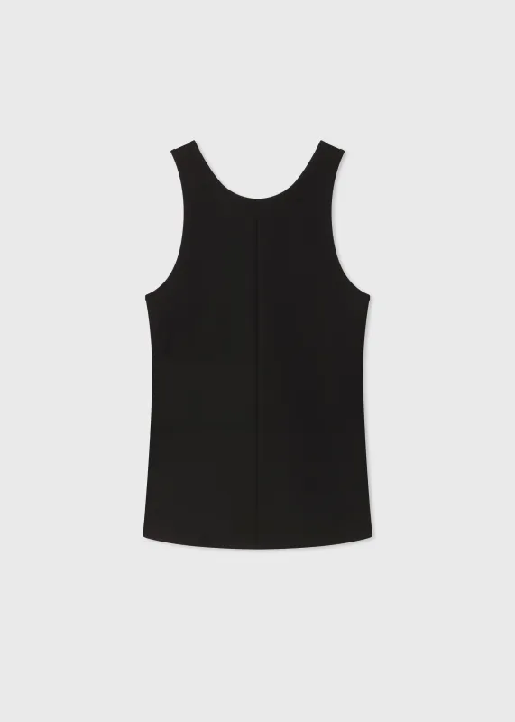 Racer Back Tank in Cotton - Black made by CO