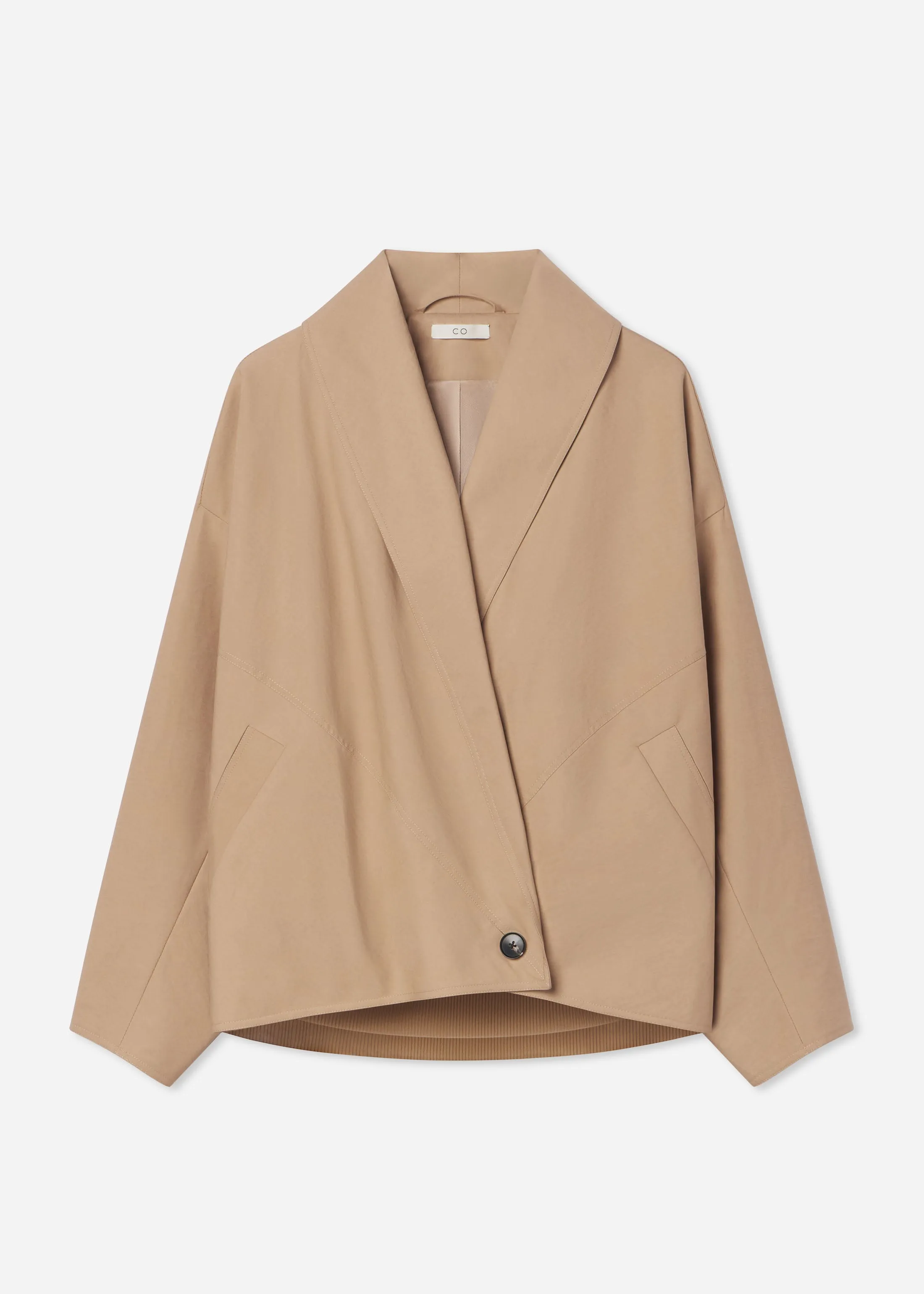 Wrap Jacket in Cotton Twill - Camel sold by CO product image thumbnail 4