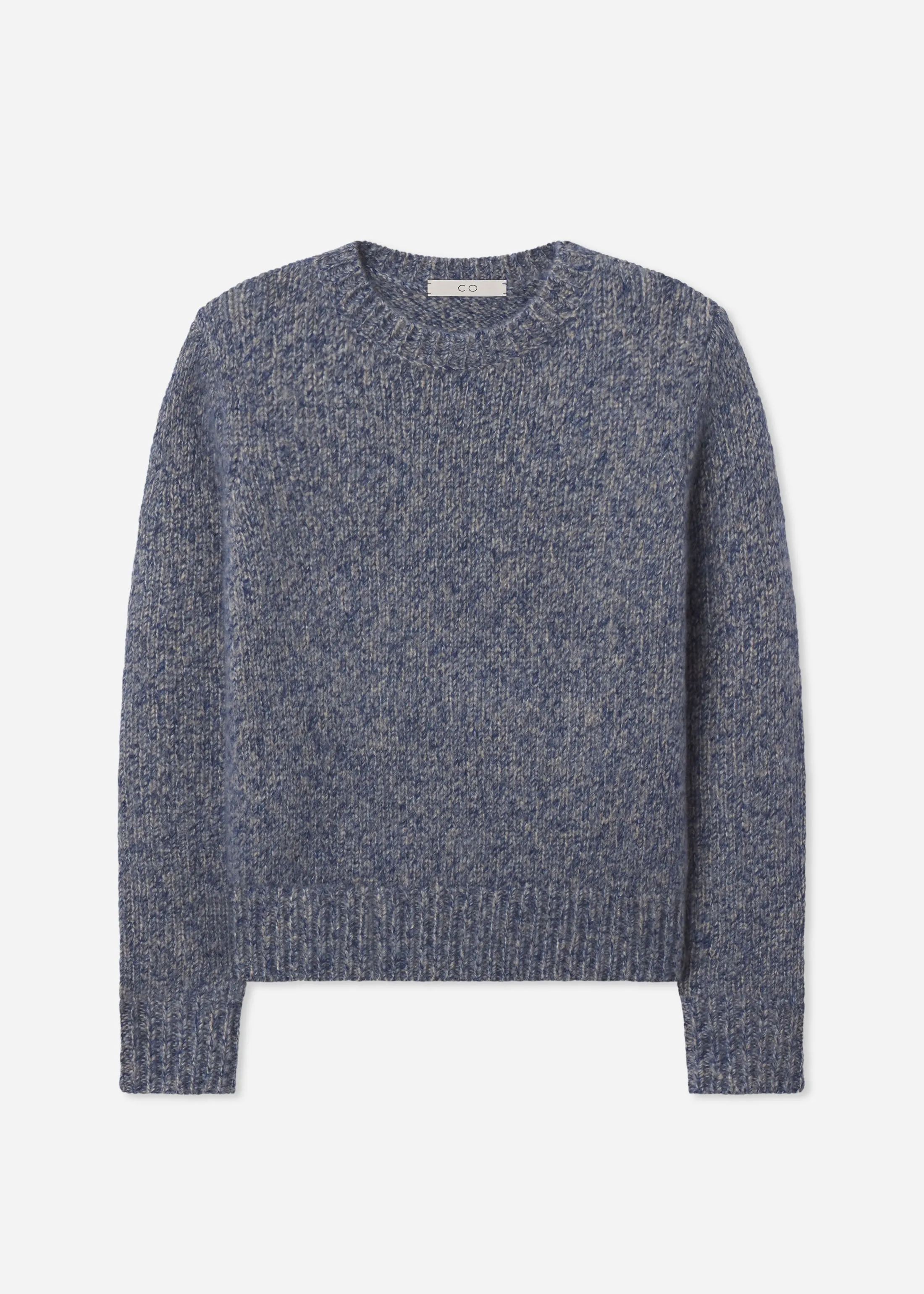 Long Sleeve Crewneck in Cashmere - Blue Melange sold by CO product image thumbnail 5