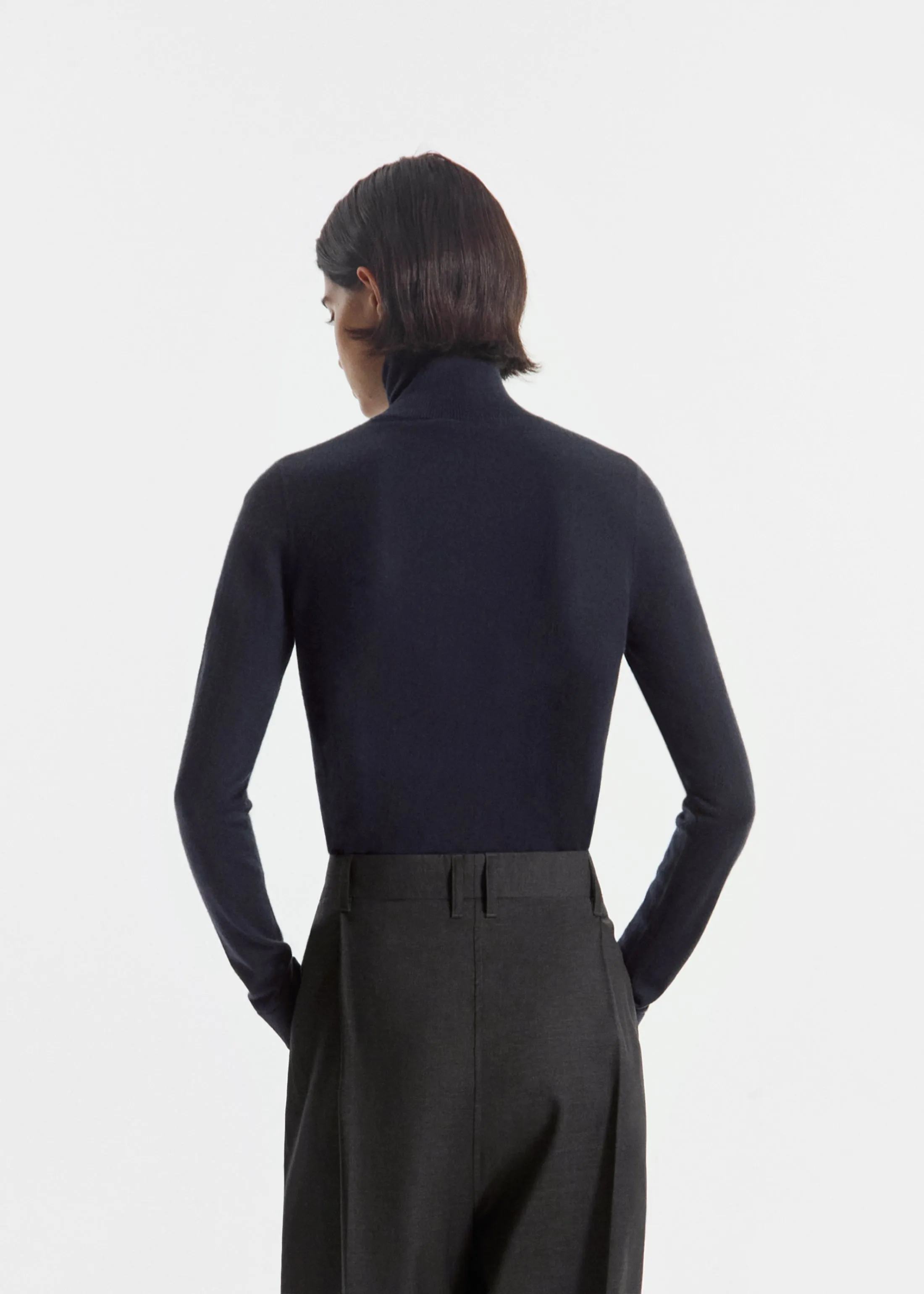 Slim Turtleneck in Fine Cashmere - Nocturne sold by CO product image thumbnail 3