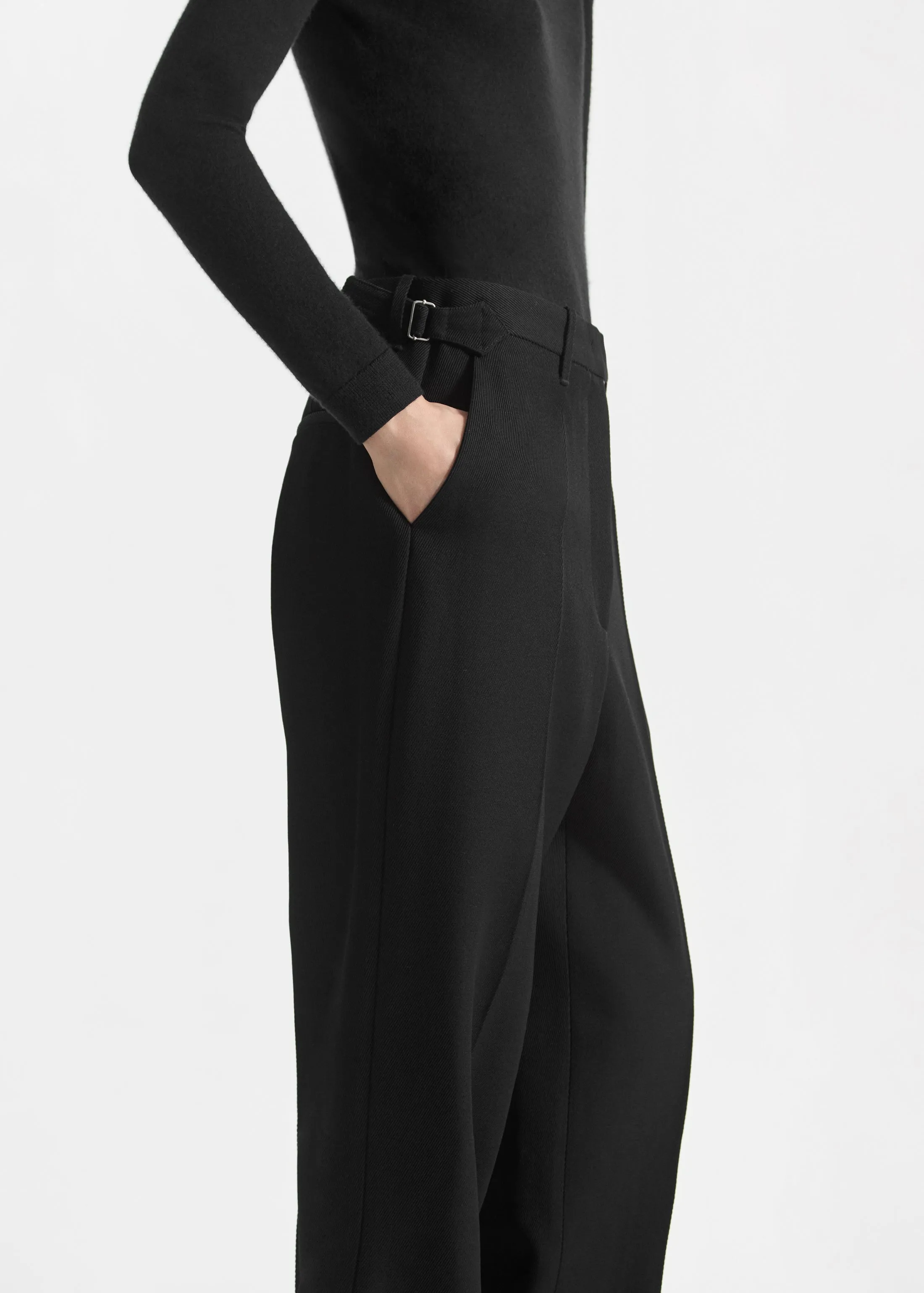 Low Rise Trousers in Wool - Black sold by CO product image thumbnail 4