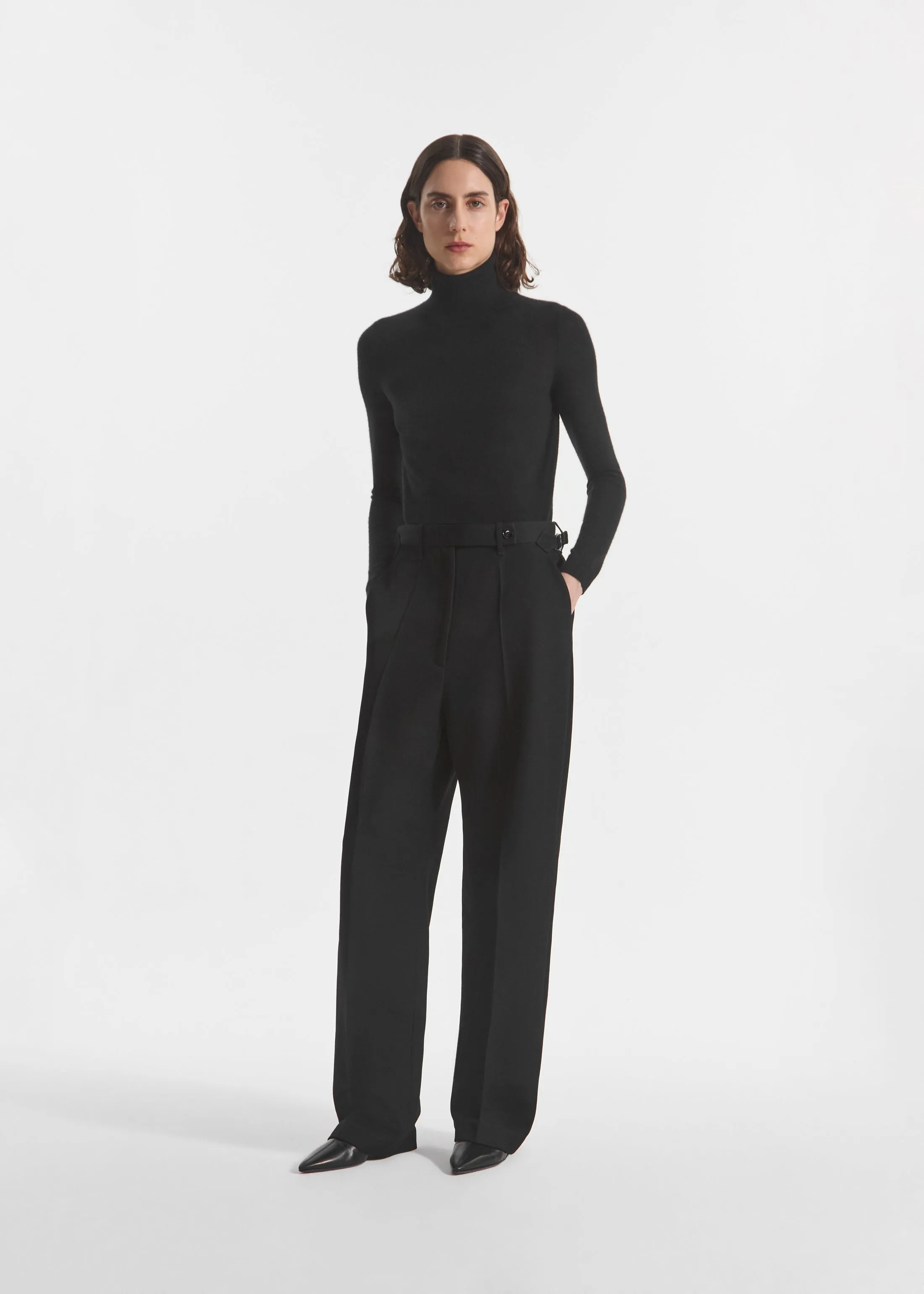 Low Rise Trousers in Wool - Black sold by CO product image thumbnail 2