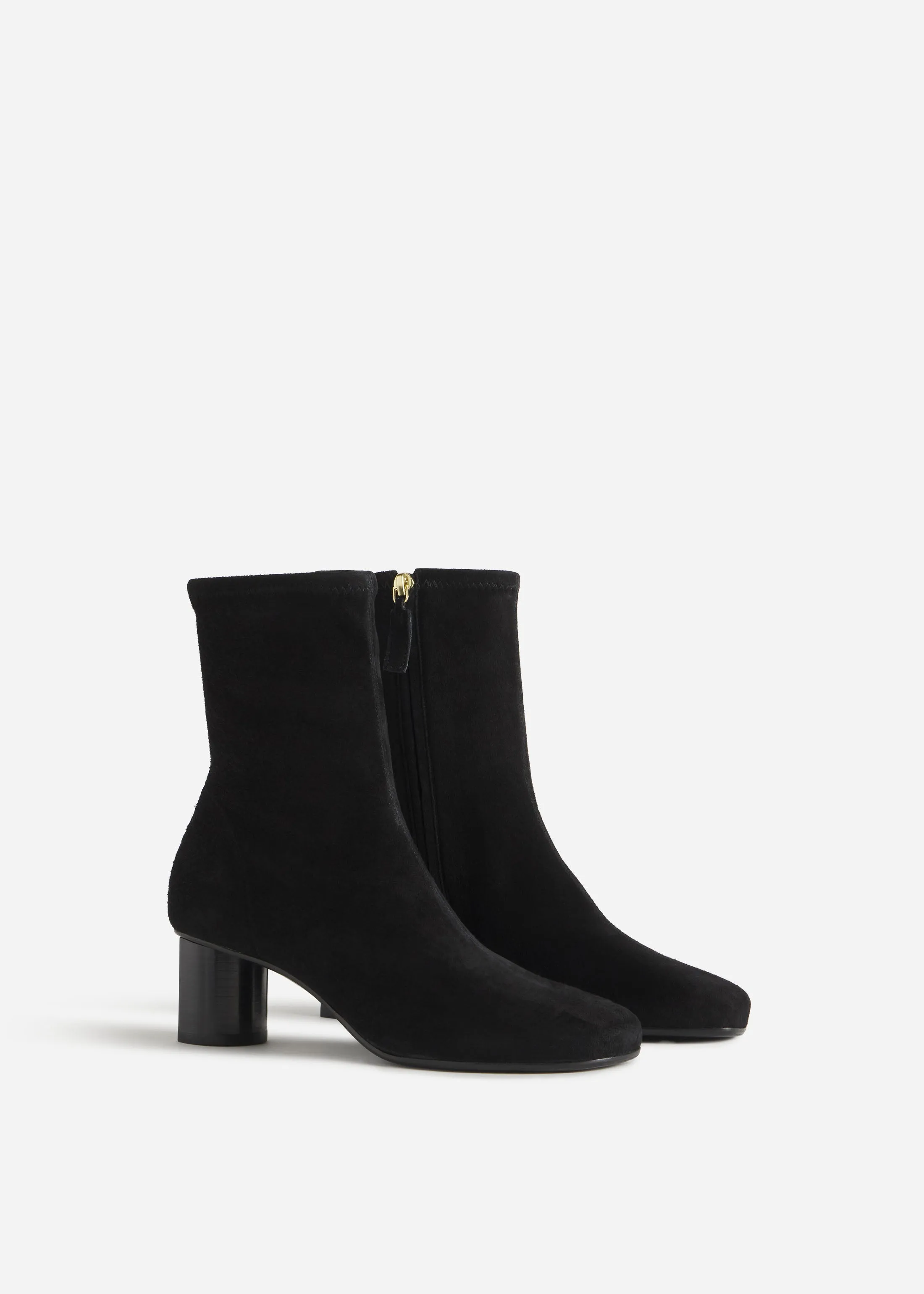 Square Toe Ankle Boot in Suede - Black sold by CO product image thumbnail 2