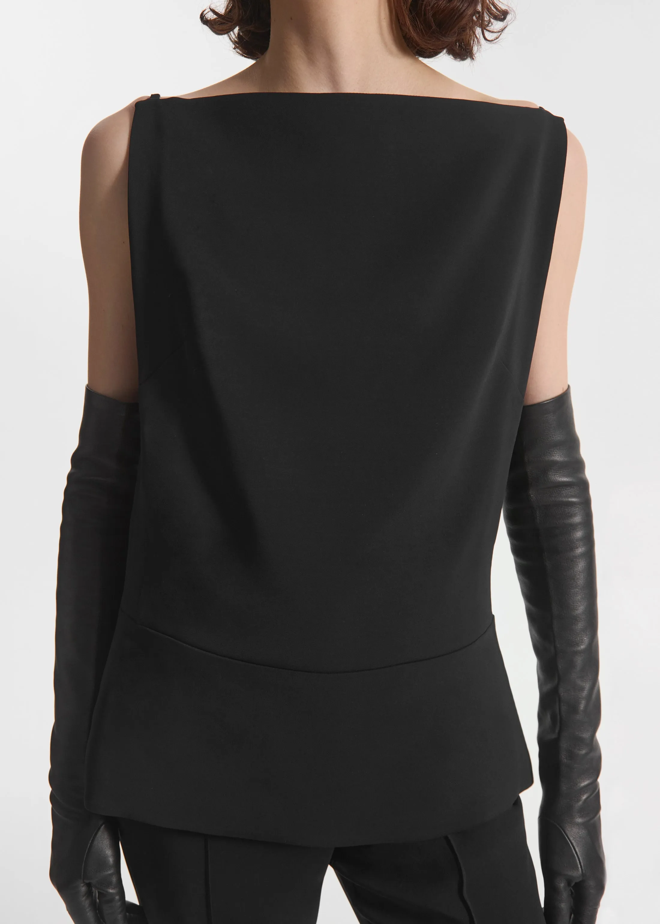 Bateau Structured Top in Crepe - Black sold by CO product image thumbnail 4