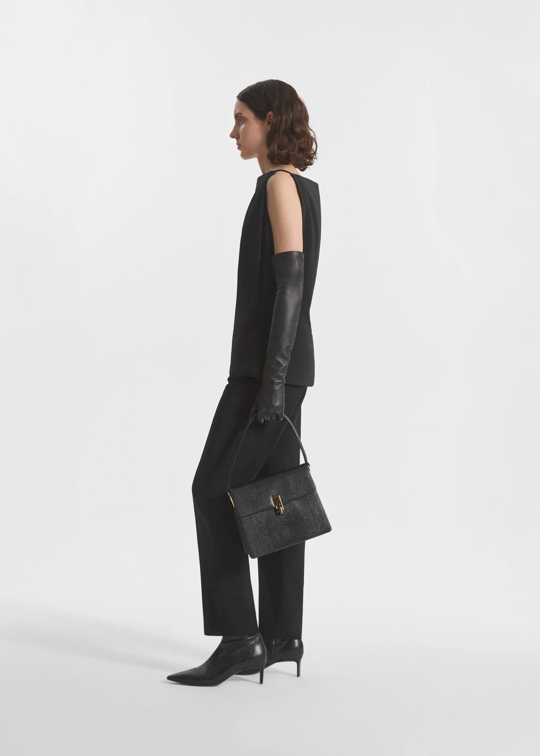 Bateau Structured Top in Crepe - Black sold by CO product image thumbnail 2
