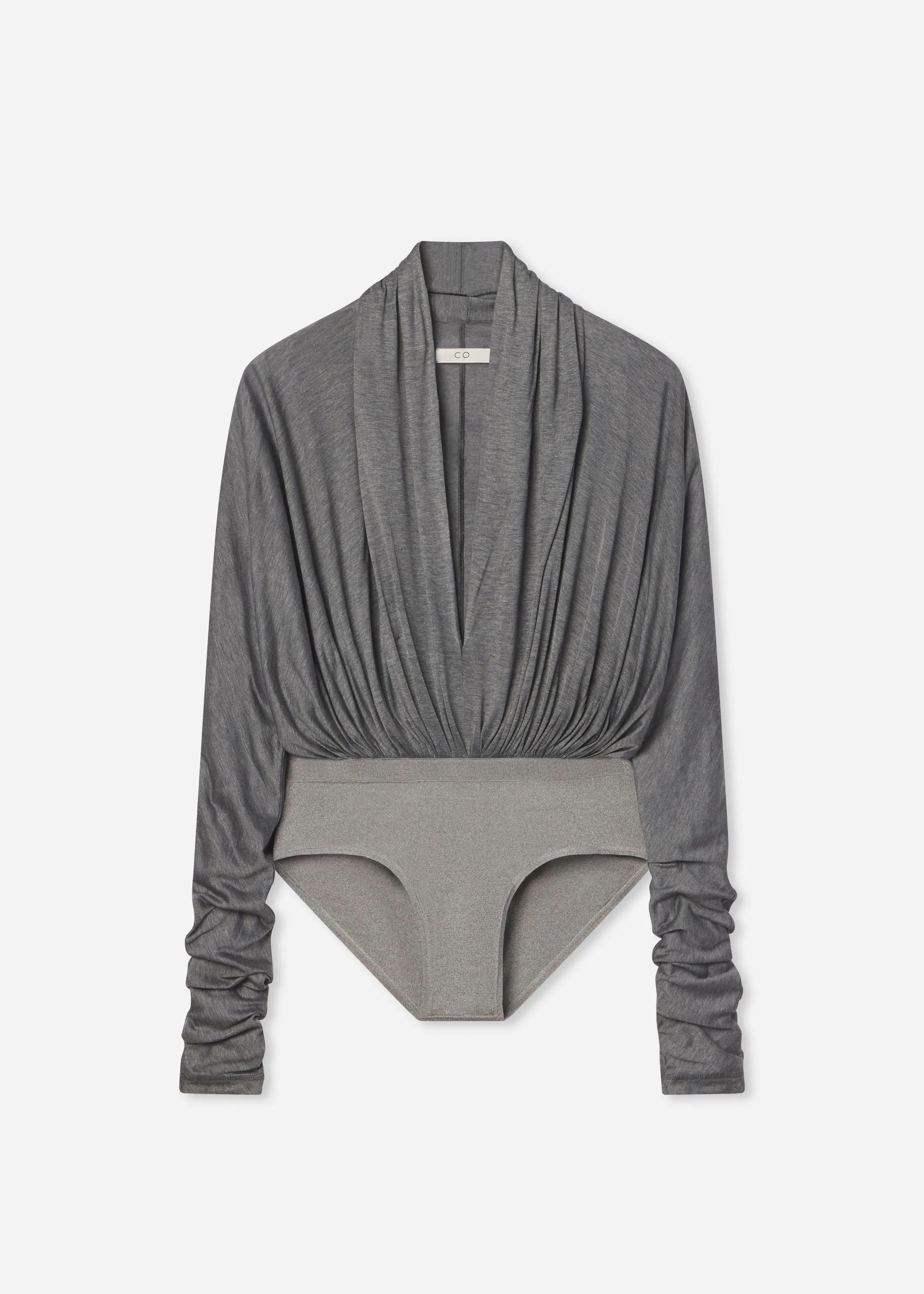 Gathered Bodysuit in Jersey - Grey sold by CO product image thumbnail 5