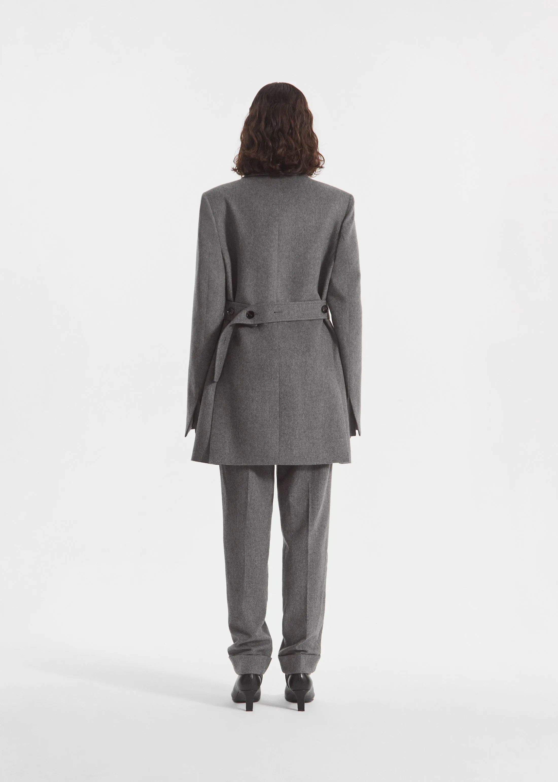 Relaxed Blazer in Wool Cashmere - Grey Melange sold by CO product image thumbnail 3