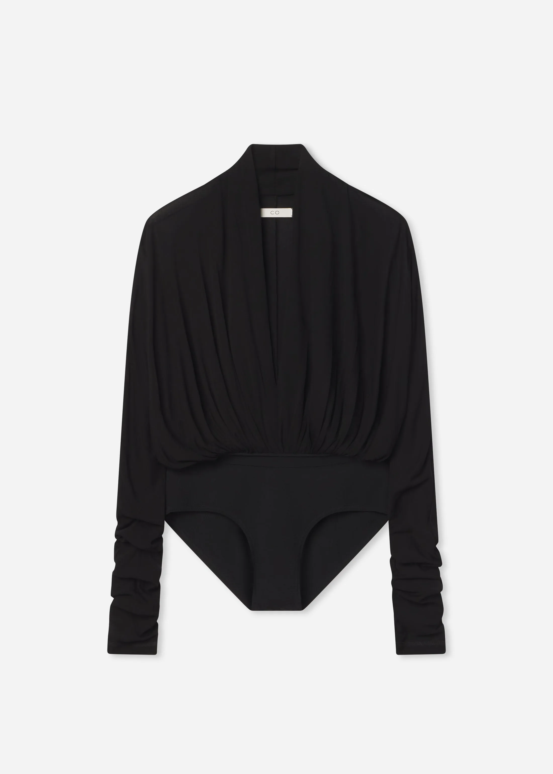 Gathered Bodysuit in Jersey - Black sold by CO product image thumbnail 5
