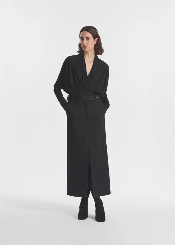 Gathered Bodysuit in Jersey - Black made by CO