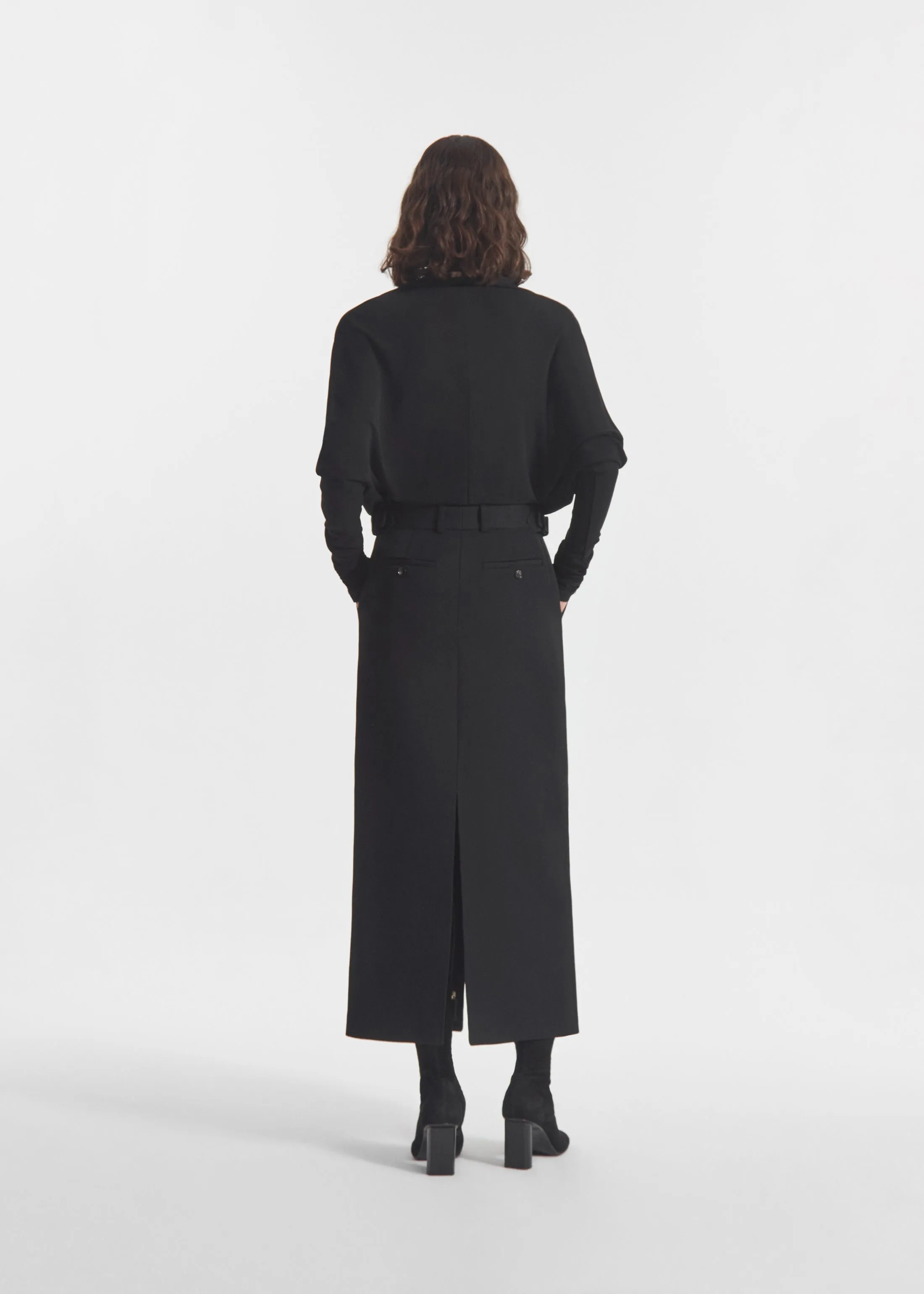 Gathered Bodysuit in Jersey - Black sold by CO product image thumbnail 2