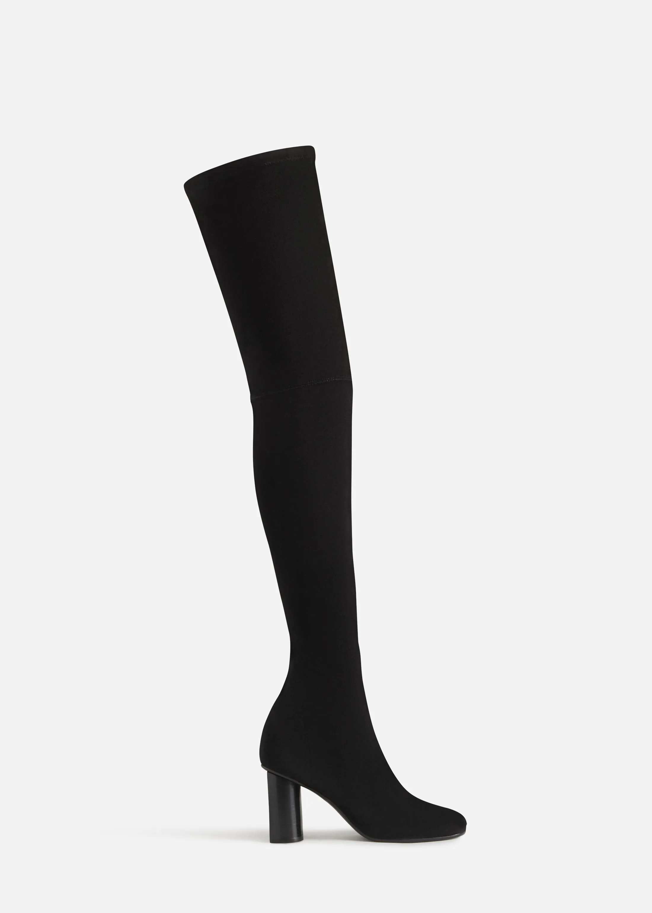 Over-the-Knee Heeled Boot in Suede - Black sold by CO product image thumbnail 2