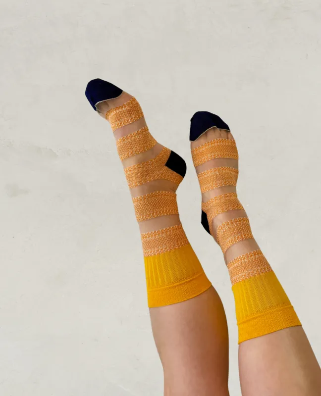 Exquisite J 'Transparent Stripes' Socks made by COCLICO
