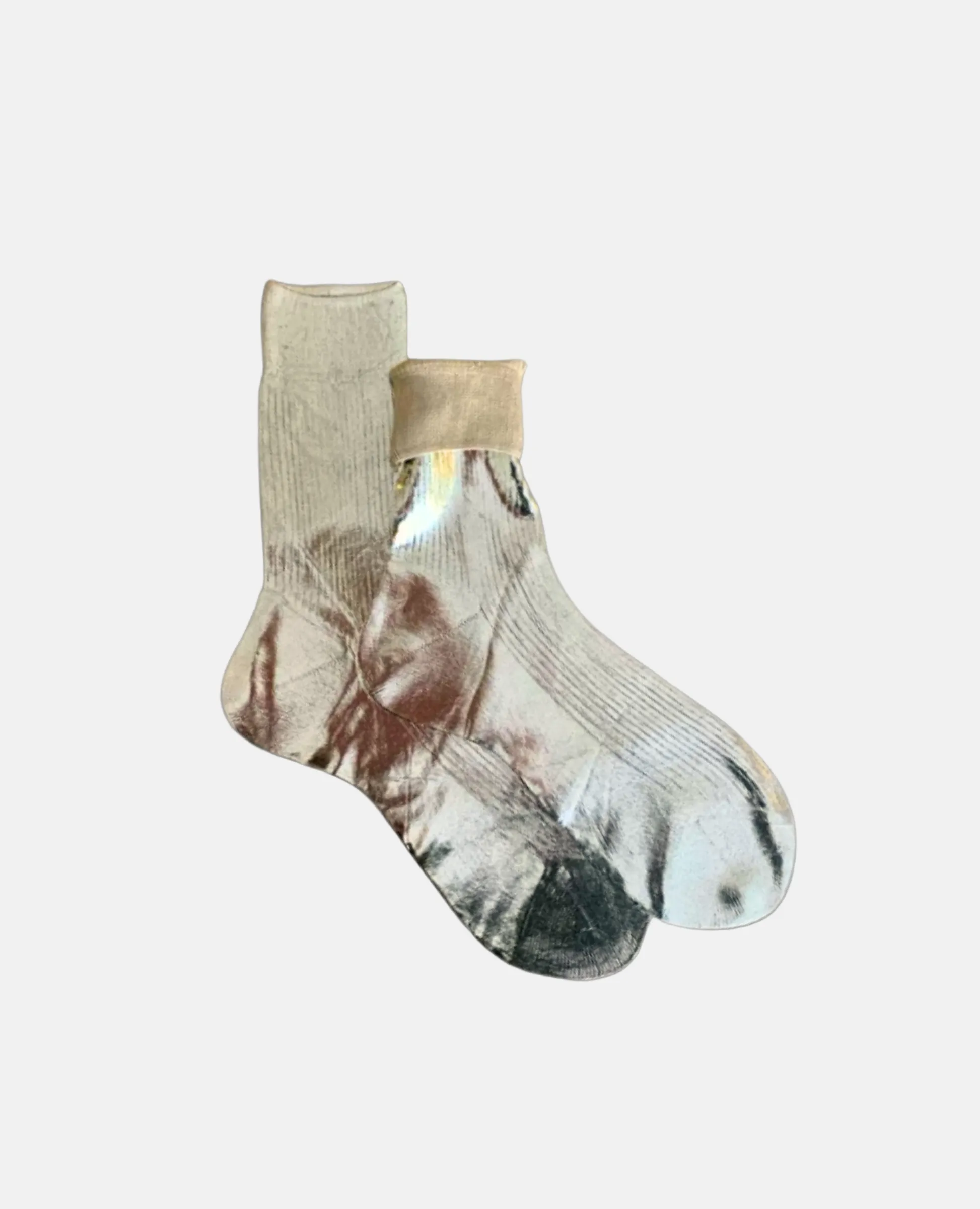 Maria La Rosa Platino Metallic Silk Socks sold by COCLICO product image thumbnail 5
