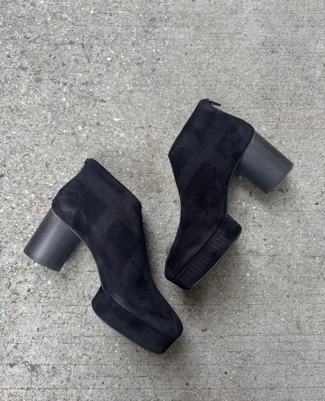 Warehouse Sale - Temple Platform Bootie Black Tartan sold by COCLICO