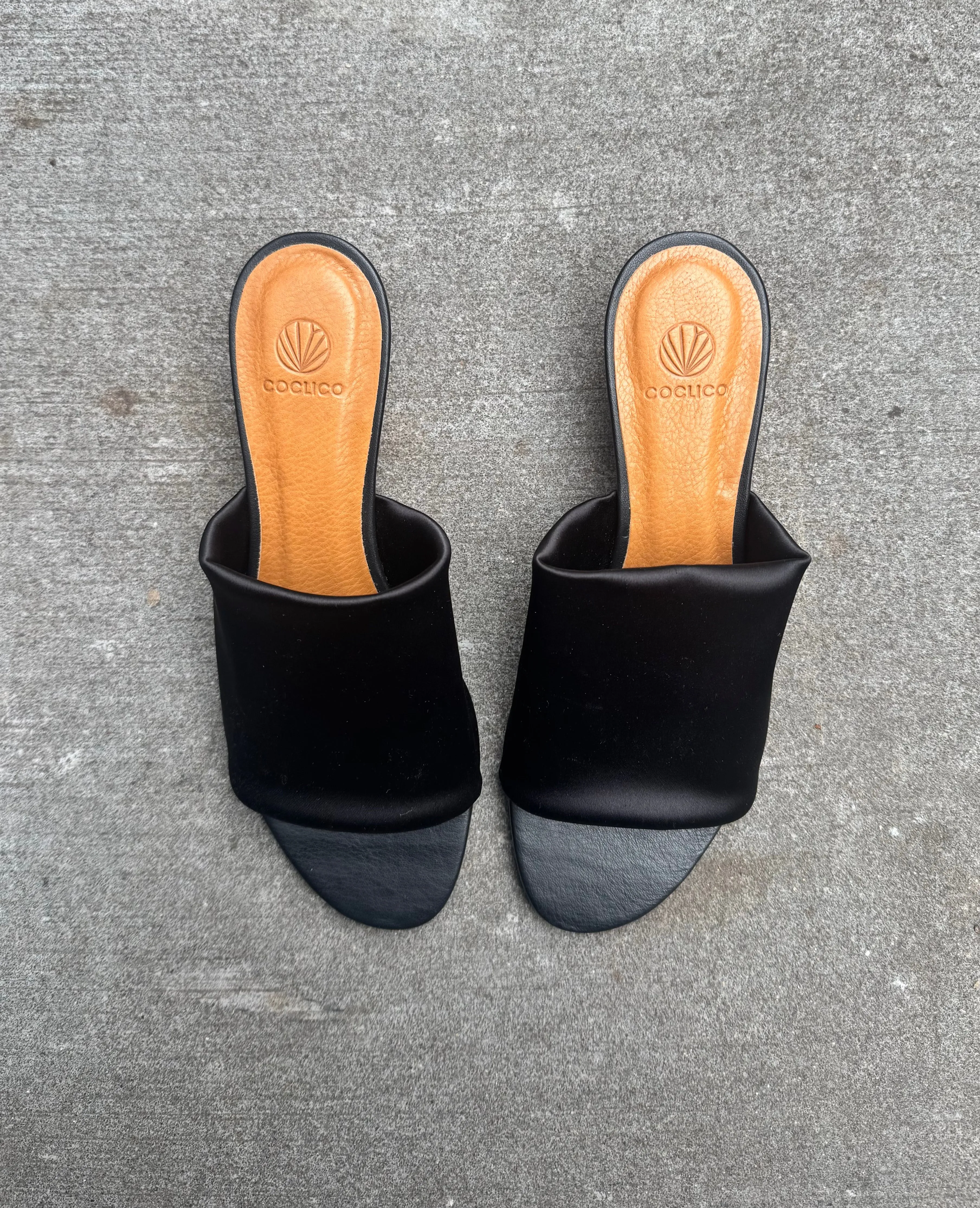 Warehouse Sale - Via Wedge Black Satin sold by COCLICO product image thumbnail 2