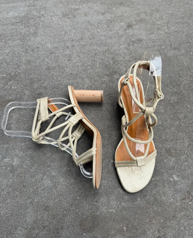 Warehouse Sale -  Glaze Heel Champagne made by COCLICO