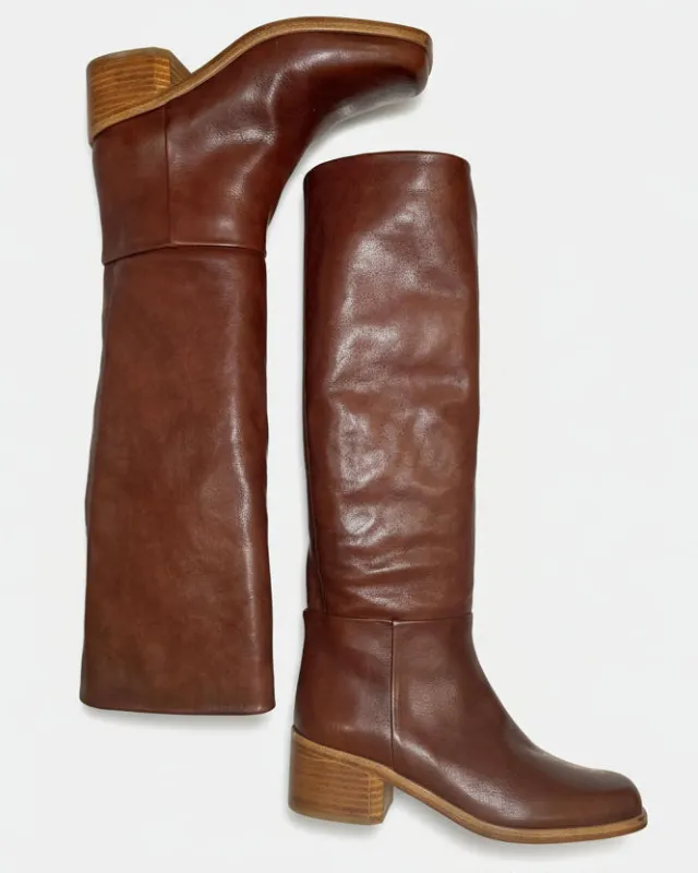 Warehouse Sale - Alto Tall Boot Cognac made by COCLICO
