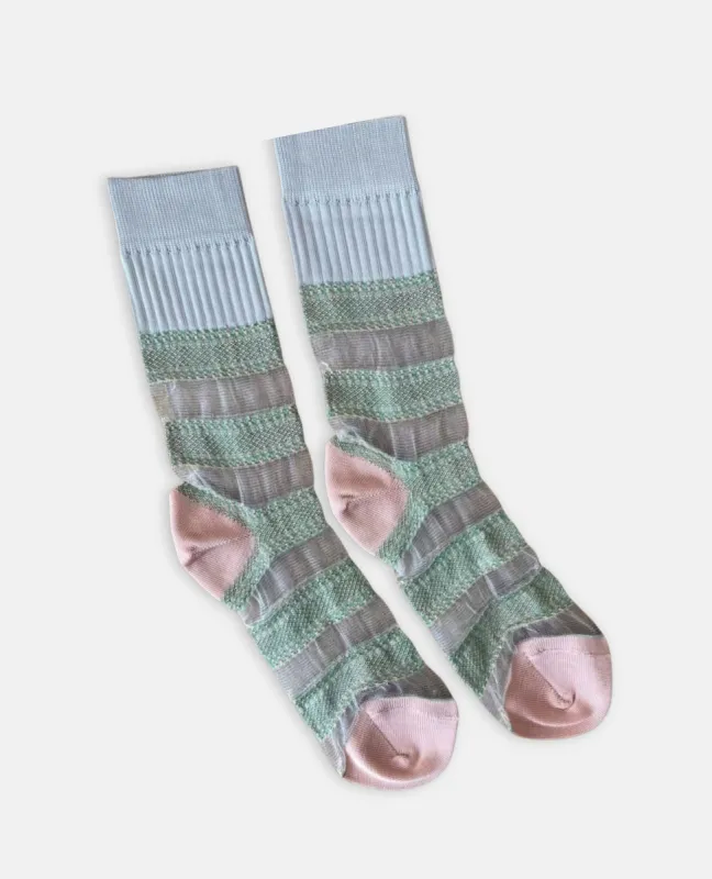 Exquisite J 'Transparent Stripes' Socks made by COCLICO