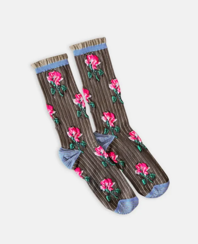 Exquisite J 'Rococo Flowers' Socks made by COCLICO