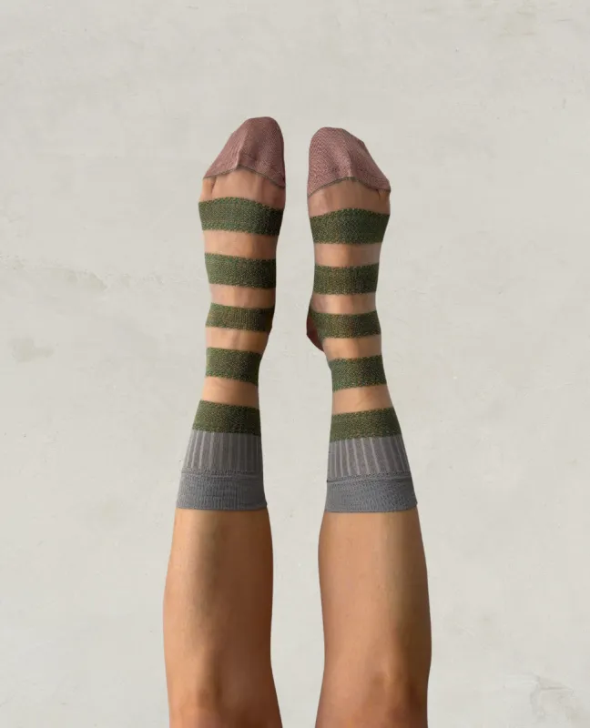 Exquisite J 'Transparent Stripes' Socks made by COCLICO