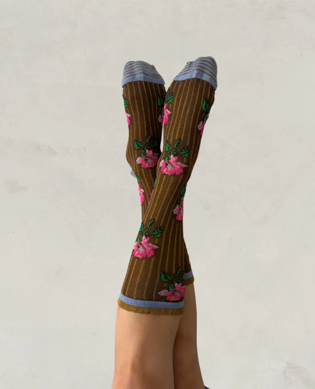 Exquisite J 'Rococo Flowers' Socks made by COCLICO
