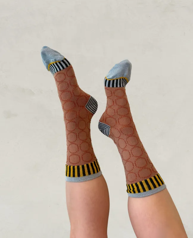 Exquisite J 'Jacquard Circles' Socks made by COCLICO