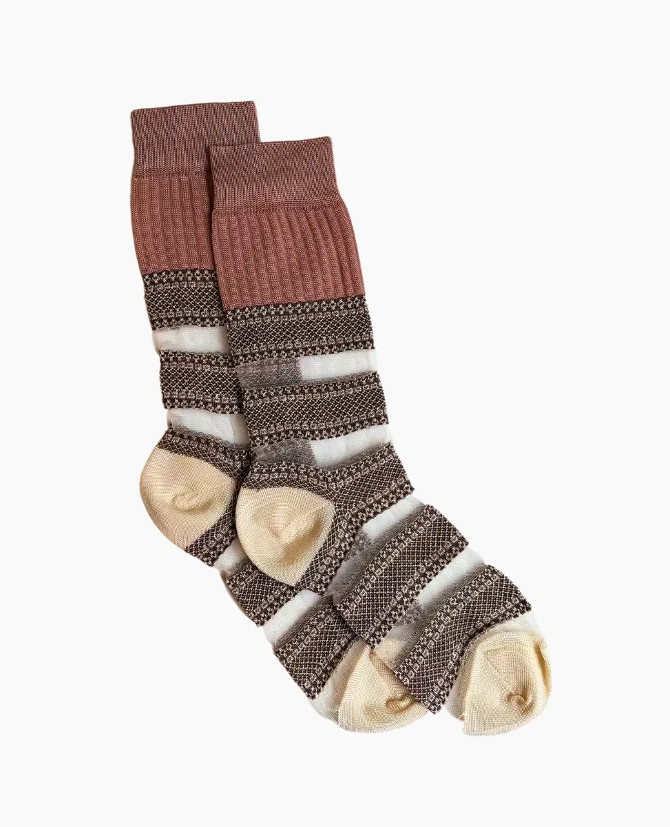 Exquisite J 'Transparent Stripes' Socks sold by COCLICO product image thumbnail 3