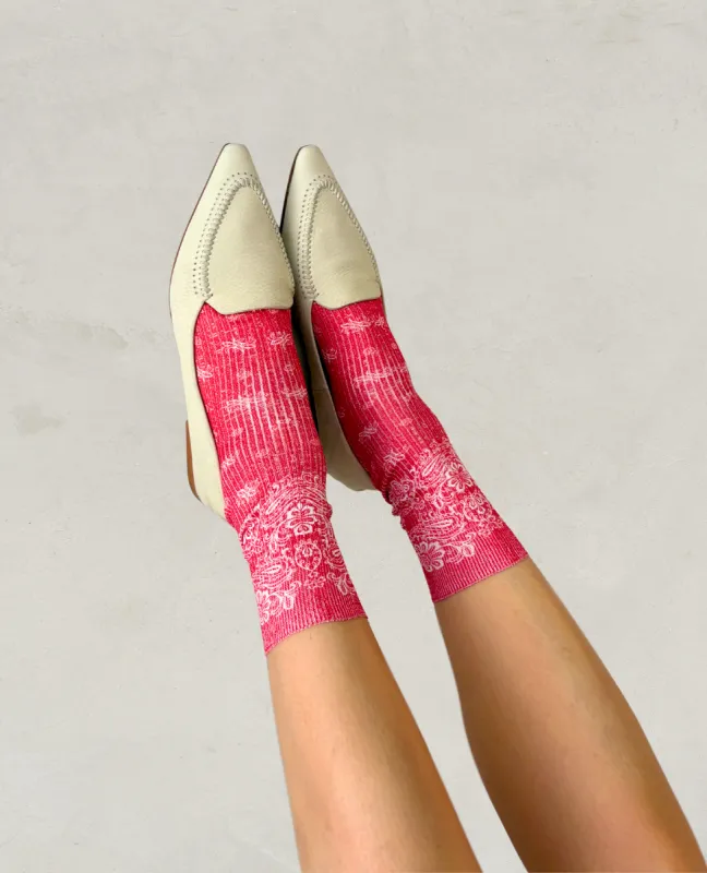 Maria La Rosa 'Bahia' Silk Socks made by Maria La Rosa