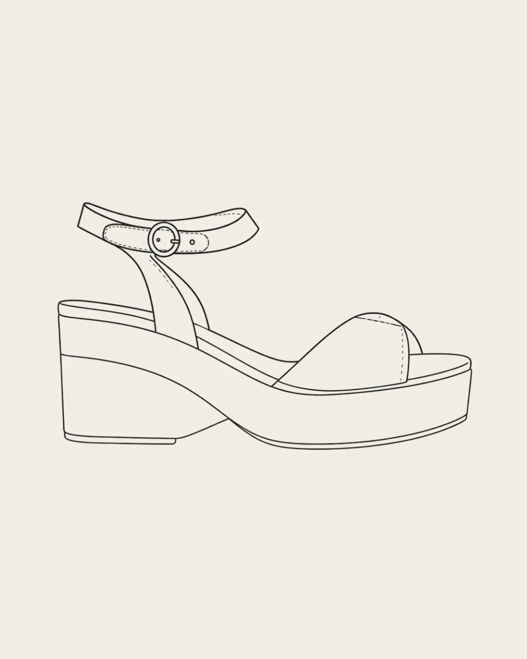 WHOLESALE L'eclisse Platform Sandal sold by COCLICO product image thumbnail 3