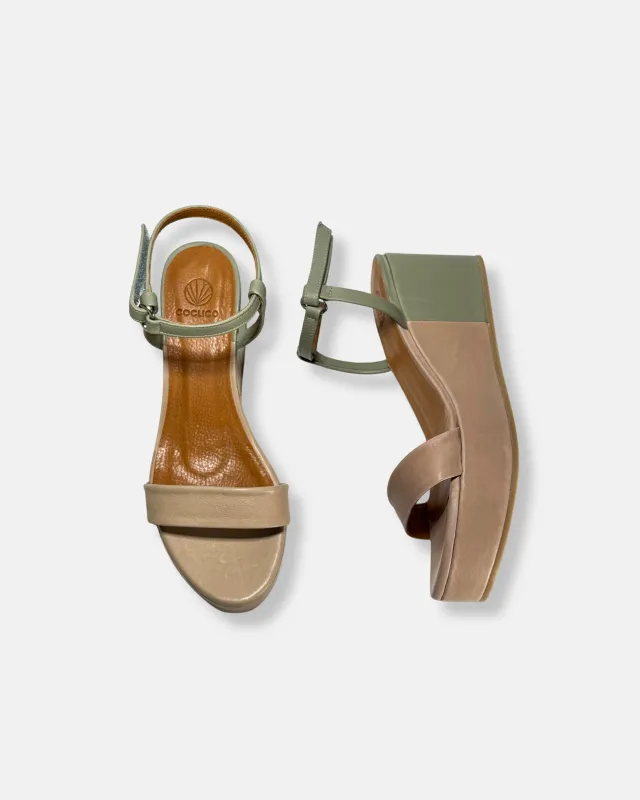 Archive Sale - Lemonade Wedge Sandal Marmo / Edera made by COCLICO