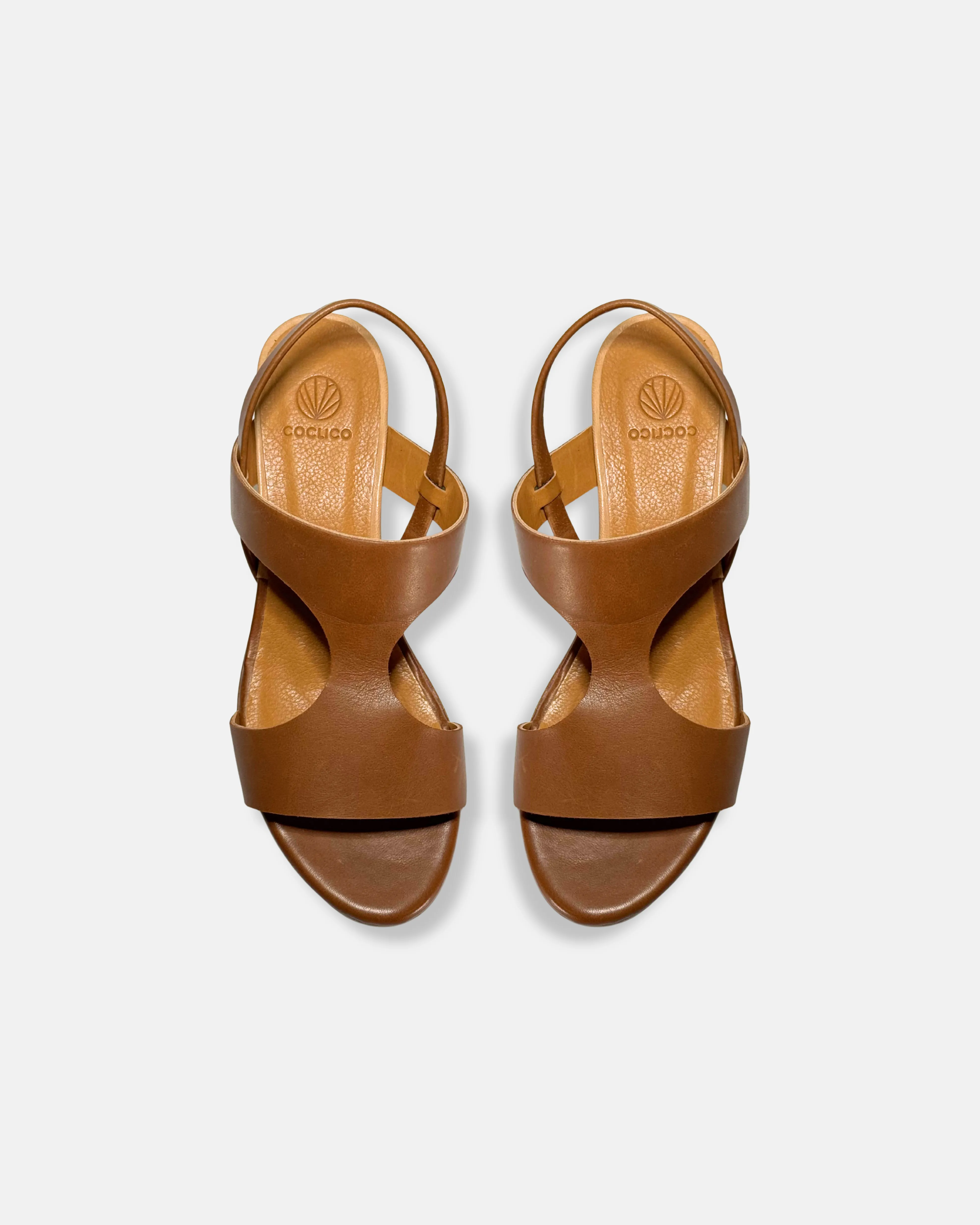 Archive Sale - Lamb Wedge Sandal Caramello / Camel sold by COCLICO product image thumbnail 3